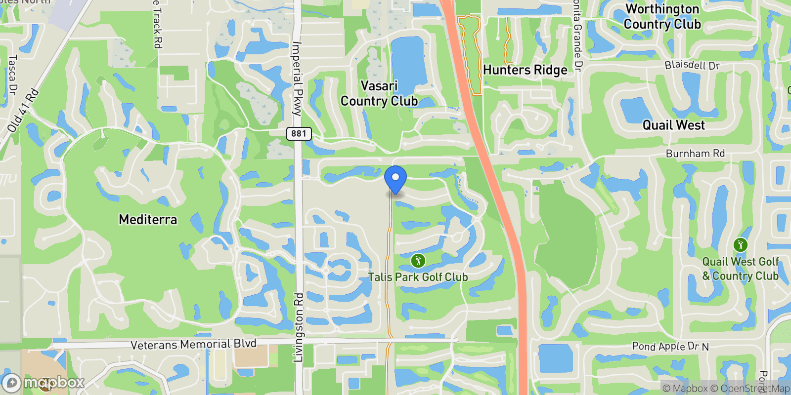 Map showing 16770 Prato Way, Naples, FL 34110, Bonita Springs, Florida, United States.