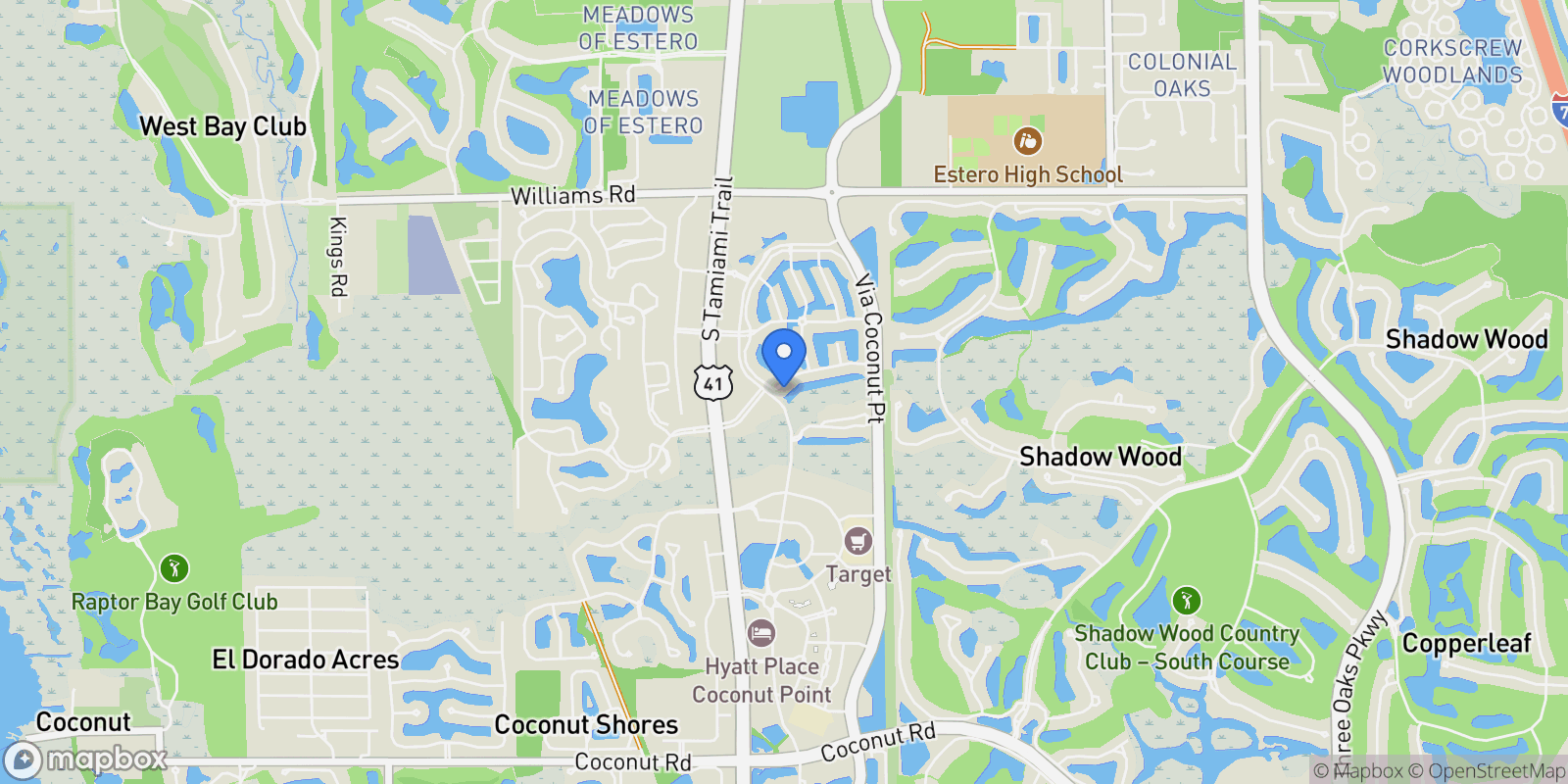 Map showing 8529 Via Lungomare Circle , 203, Estero, FL 33928, Estero, Florida, United States.
