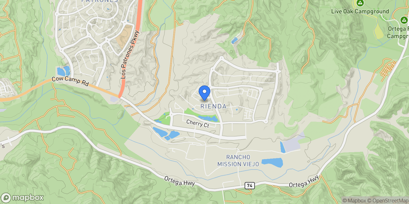 Map showing 295 Autumn Way, Rancho Mission Viejo, California, United States.