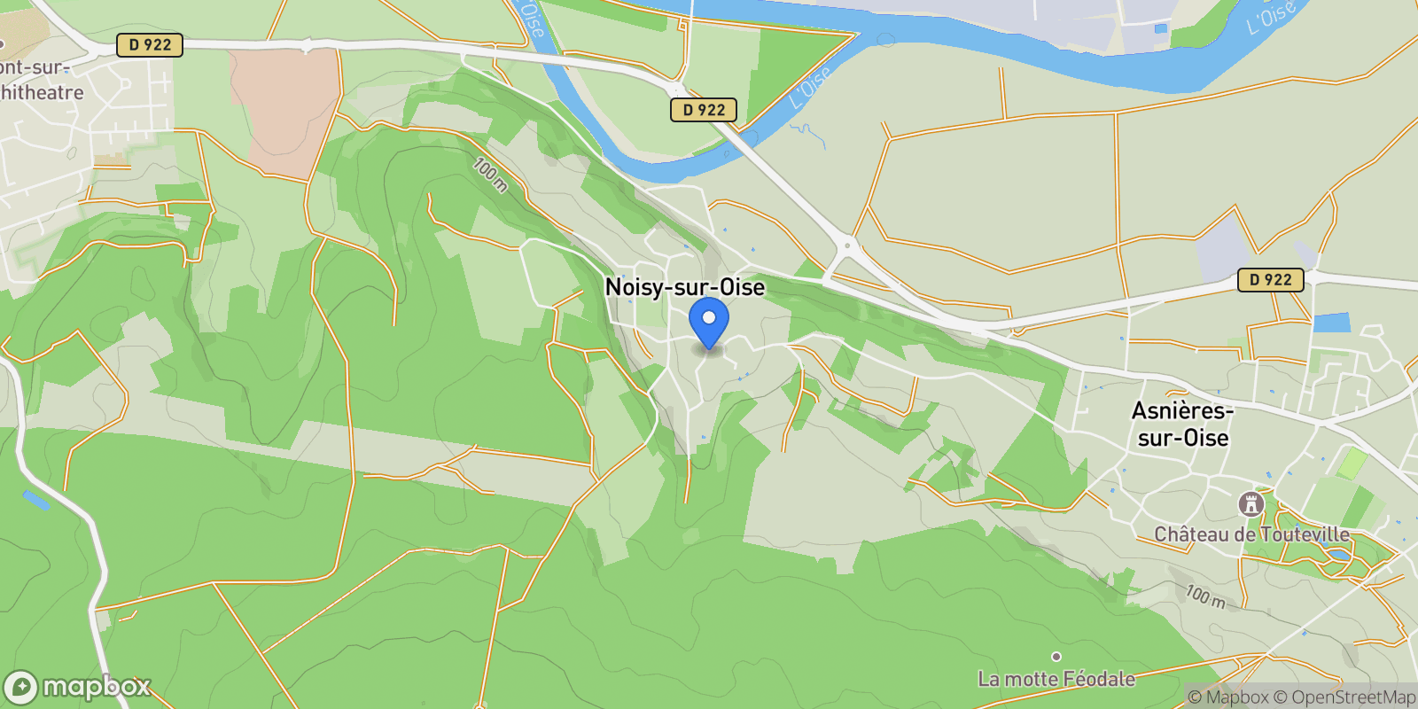 Map showing Noisy-sur-Oise, Noisy-sur-Oise, Noisy-sur-Oise, Île-de-France, France.