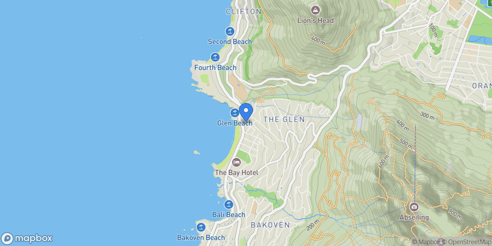 Map showing 2 Strathmore Ln, Camps Bay, Cape Town, 8040, South Africa, Cape Town, Western Cape, South Africa.