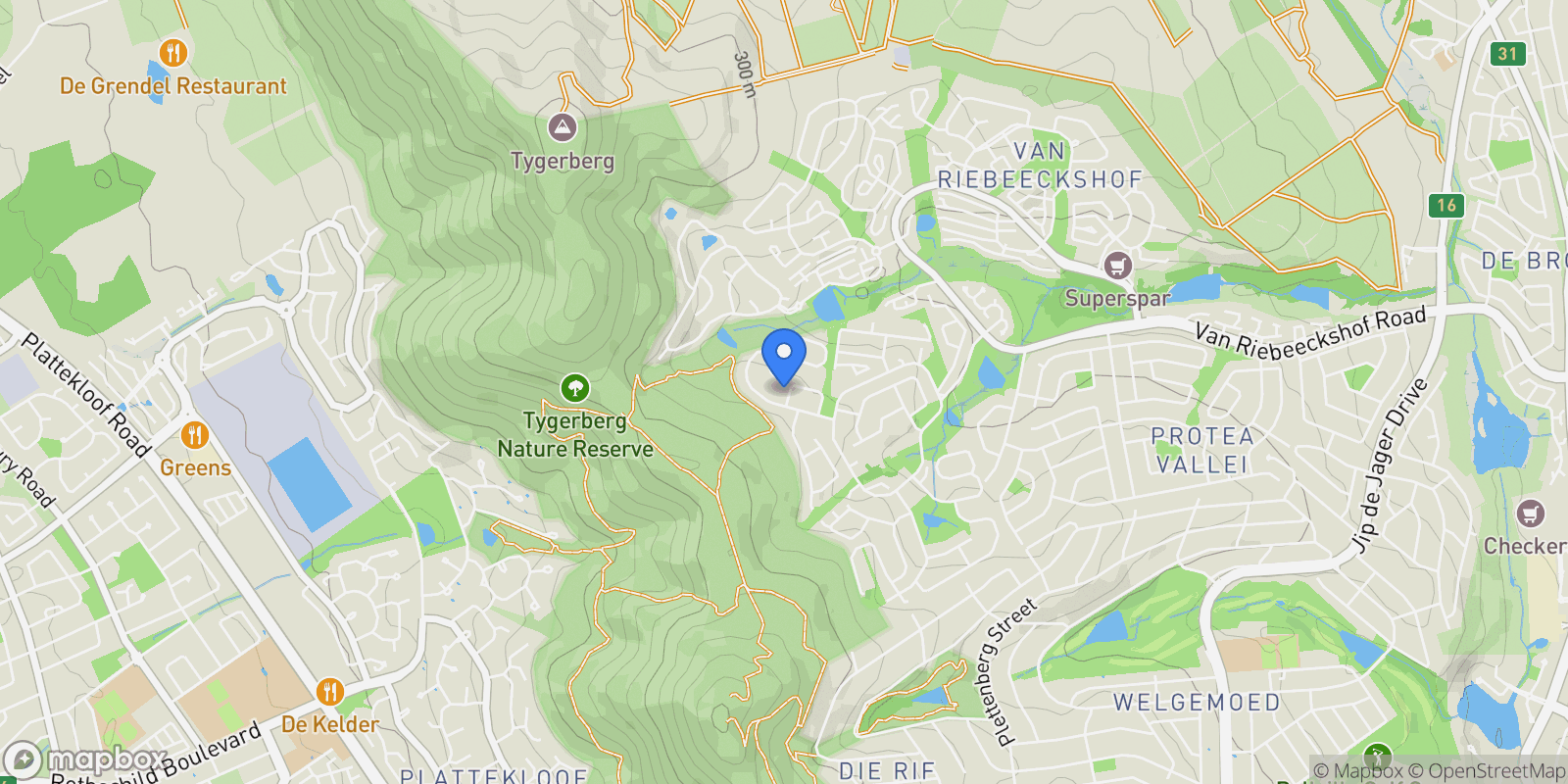 Map showing 14 Combretum Ave, Welgedacht, Cape Town, 7530, South Africa, Cape Town, Western Cape, South Africa.