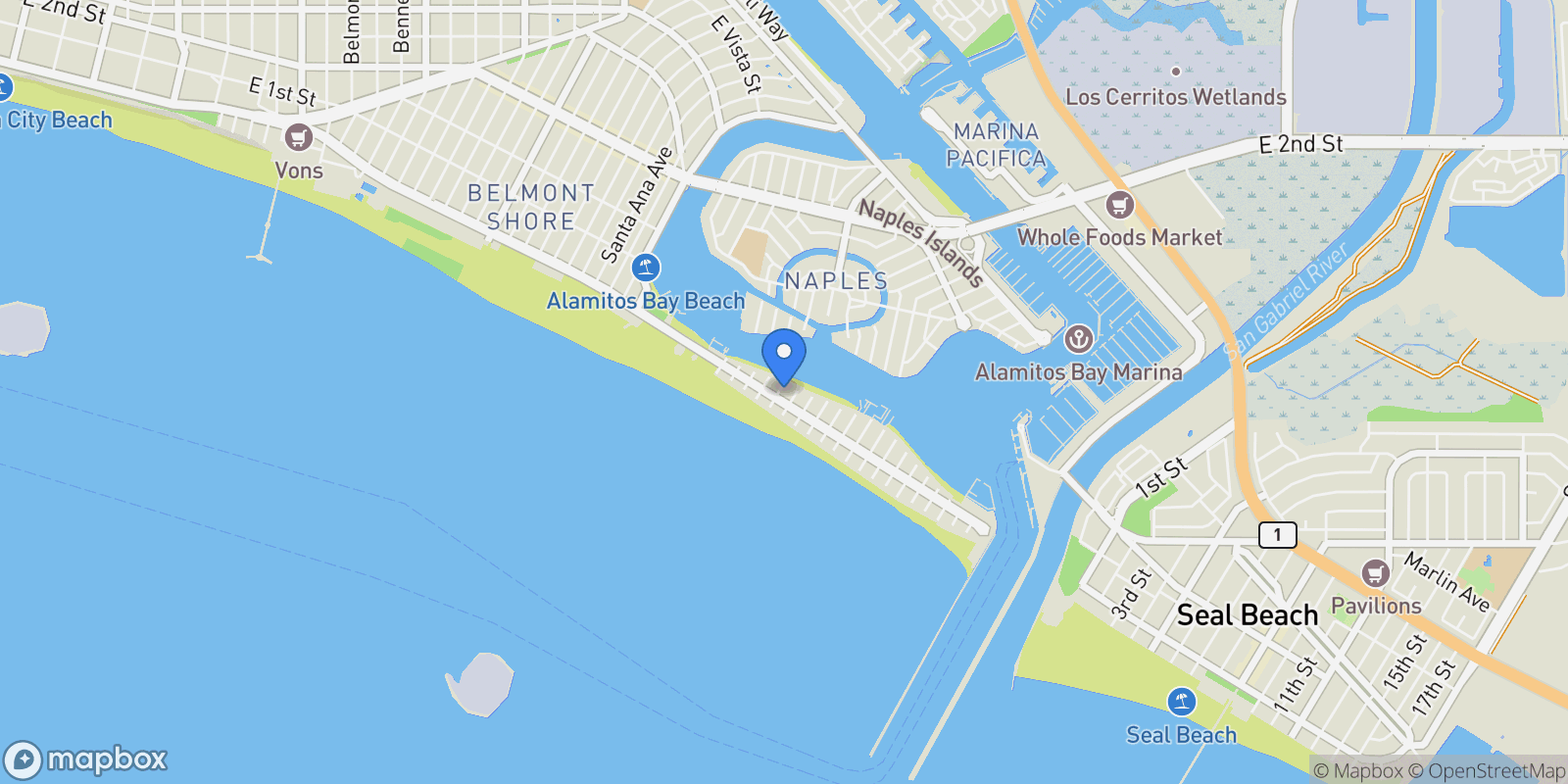 Map showing 32 56th, Signal Hill, California, United States.