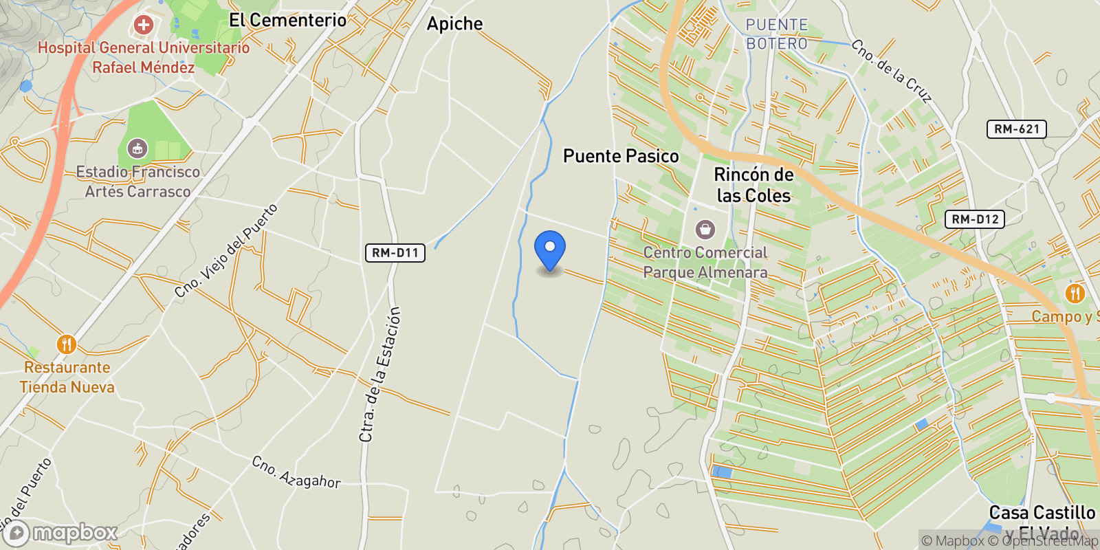 Map showing Camino de la torre, Lorca, MURCIA, Lorca, Lorca, Region of Murcia, Spain.