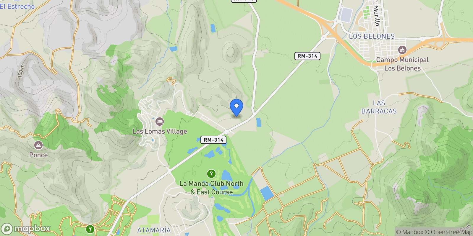 Map showing Individual Villas, La Manga Club, MURCIA, La Manga Club, Beal, Cartagena, Spain.