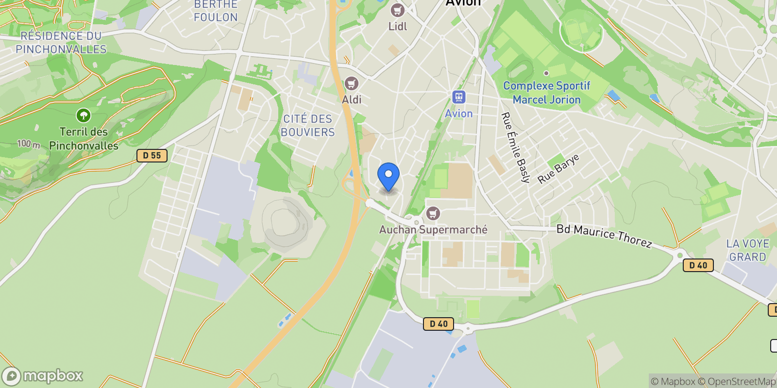 Map showing 0, Avion, Hauts-de-France, France.
