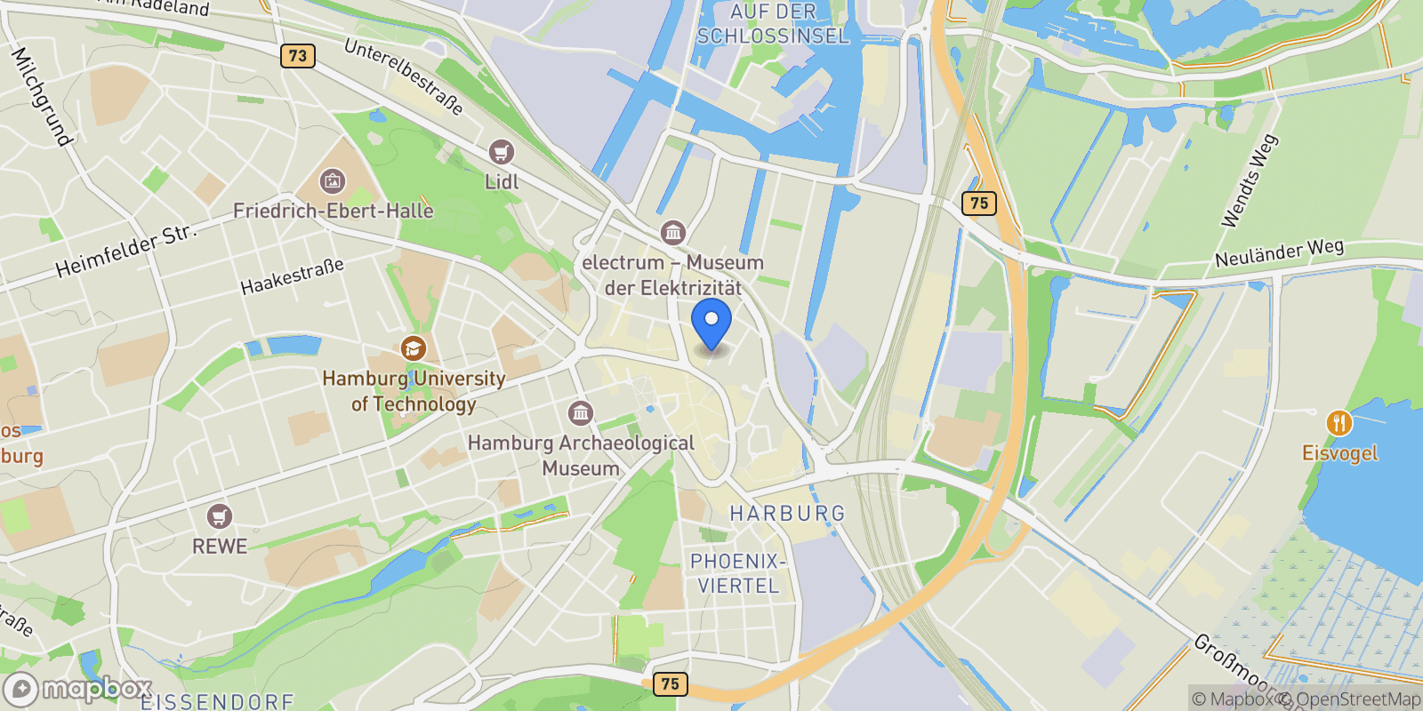 Map showing Hamburg, HH, Hamburg, Hamburg, Germany.