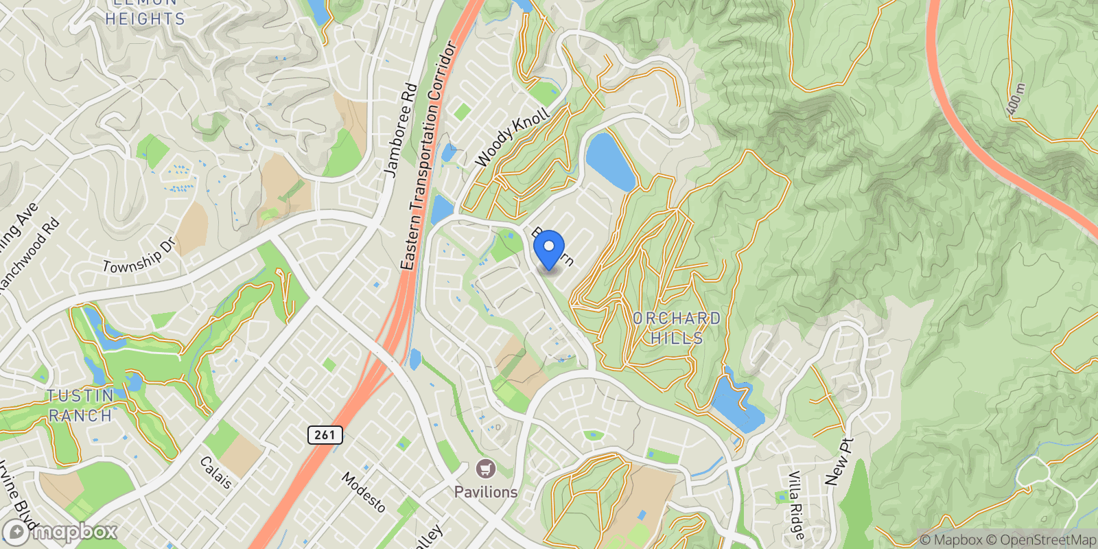 Map showing 244 coal mine, Irvine, California, United States.
