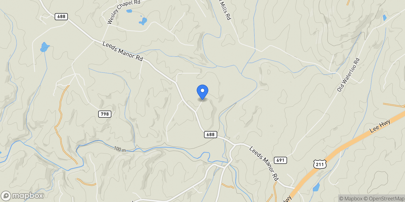 Map showing 8105 Willboyd Ct, Marshall, VA 20115, Marshall, Virginia, United States.