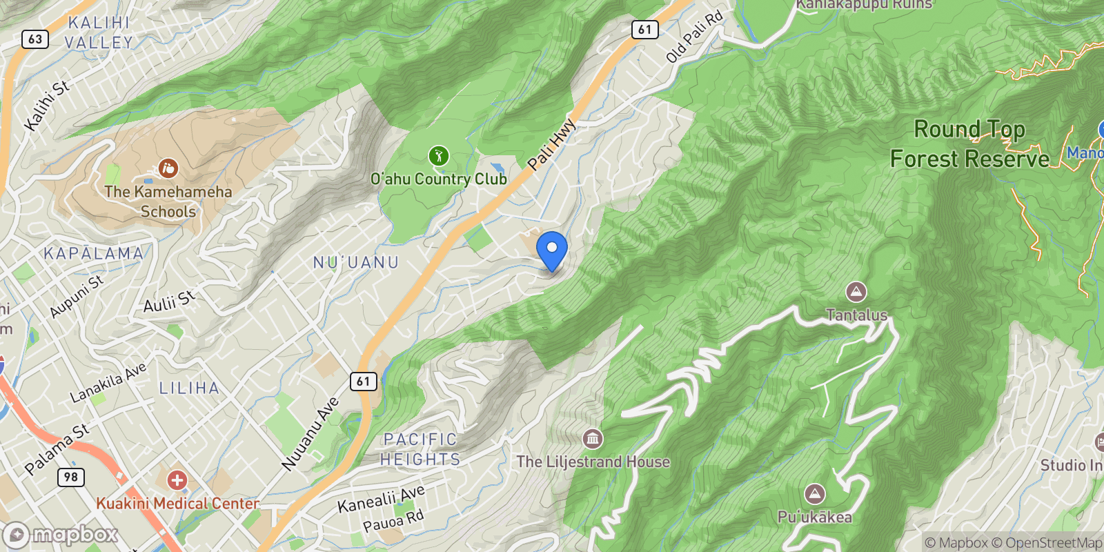Map showing 240 Puiwa Rd, Honolulu, HI 96817, Honolulu, Hawaii, United States.
