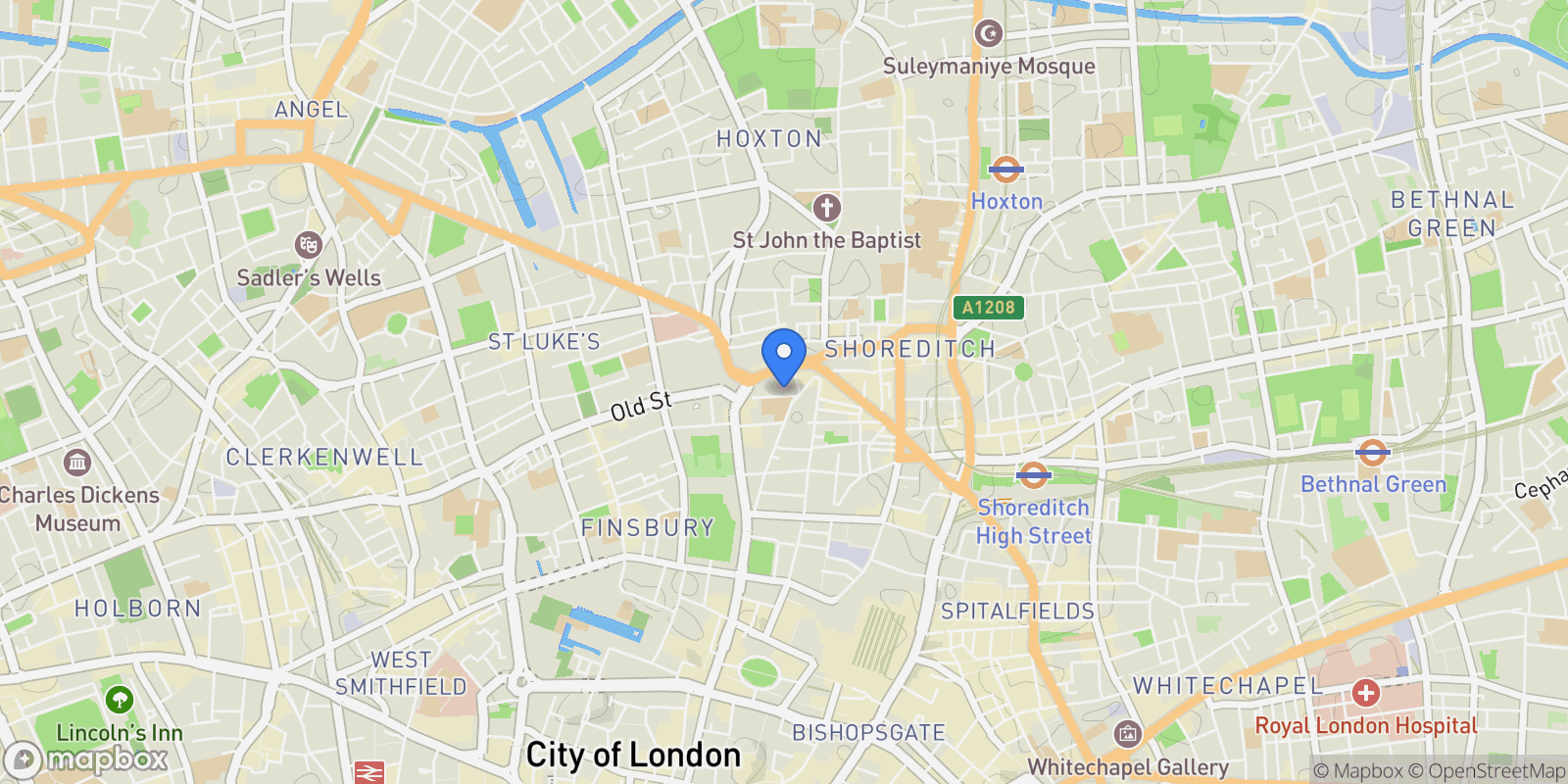 Map showing 19 Sun Street, London, England, United Kingdom.