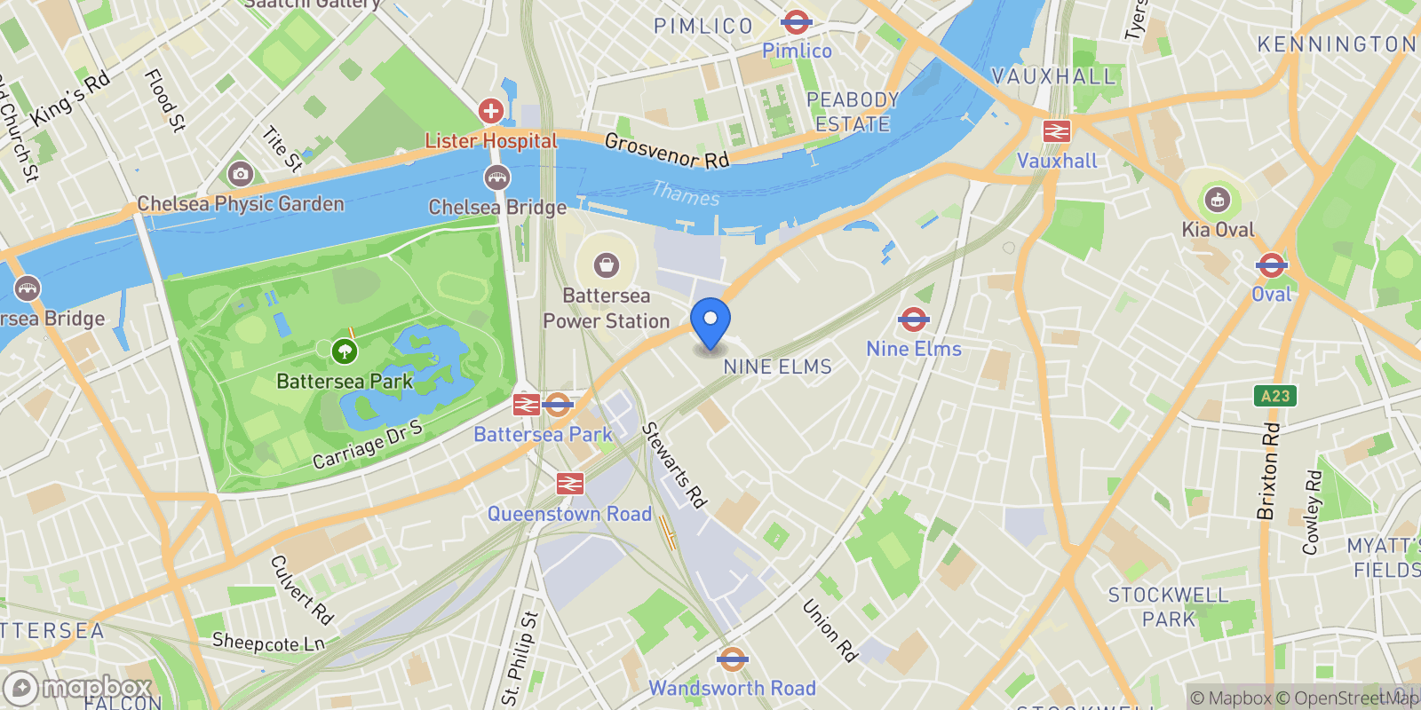 Map showing linear place, London, England, United Kingdom.