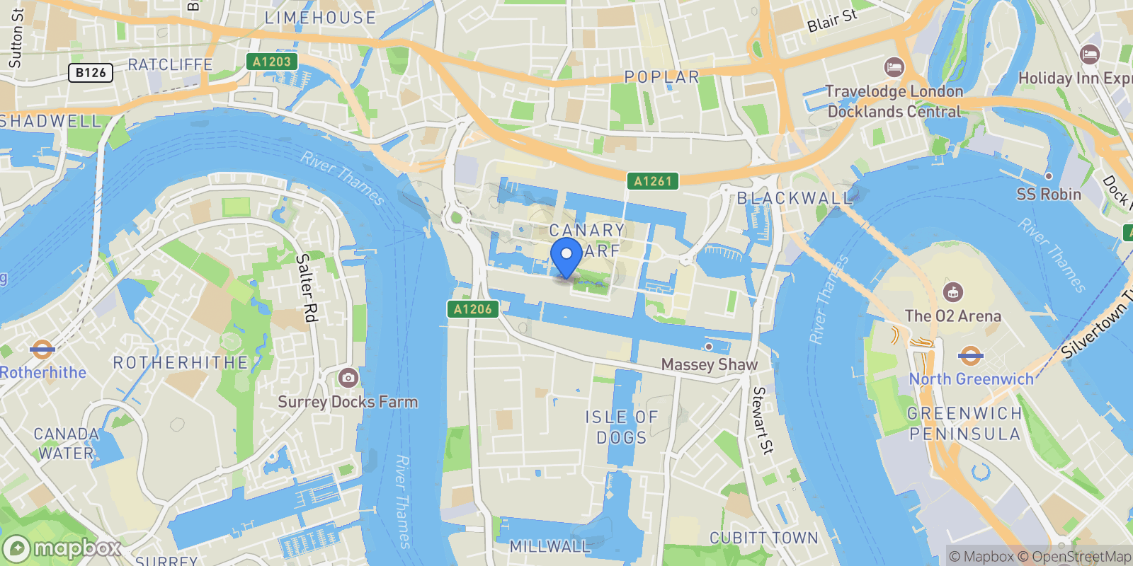 Map showing Hampton Tower, , E14, London, England, United Kingdom.