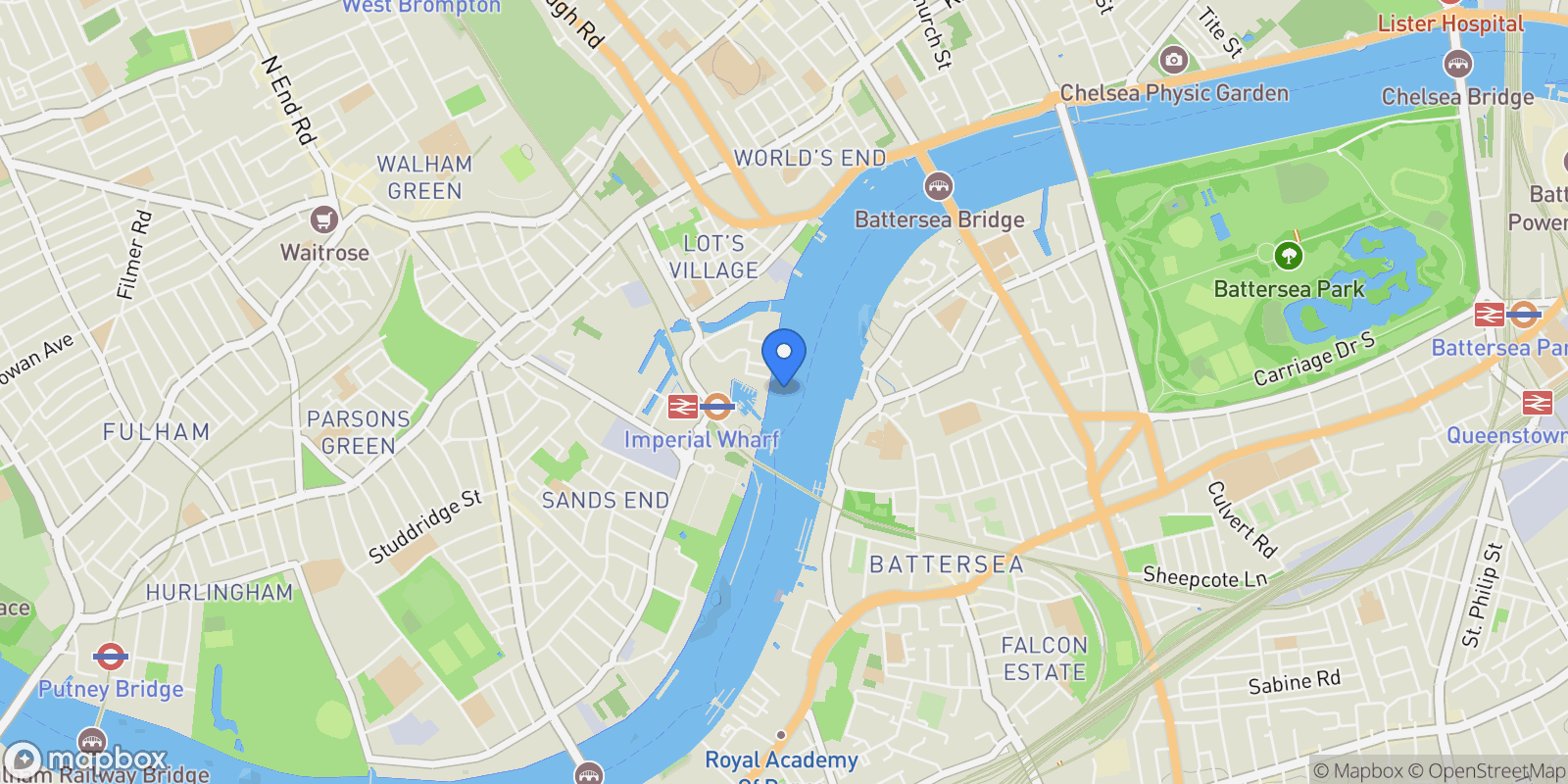 Map showing 1 Waterfront Drive, London, England, United Kingdom.