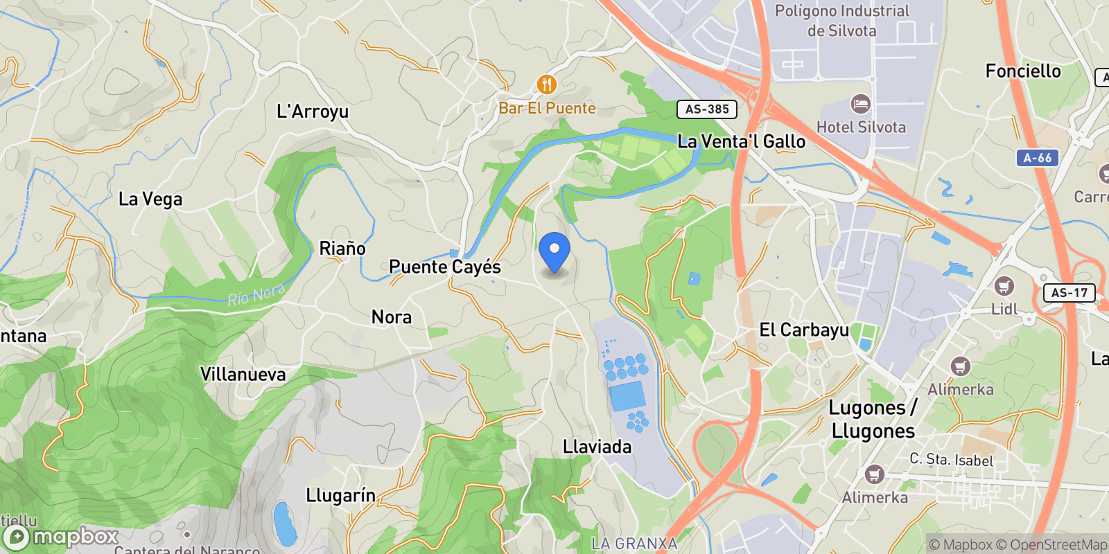 Map showing LG PEDRERA,LA--- VILLAPEREZ, 64, Oviedo, Asturias, Spain.
