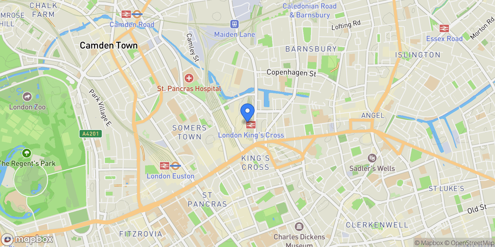 Map showing Grand Central Apartments, , NW1, London, England, United Kingdom.