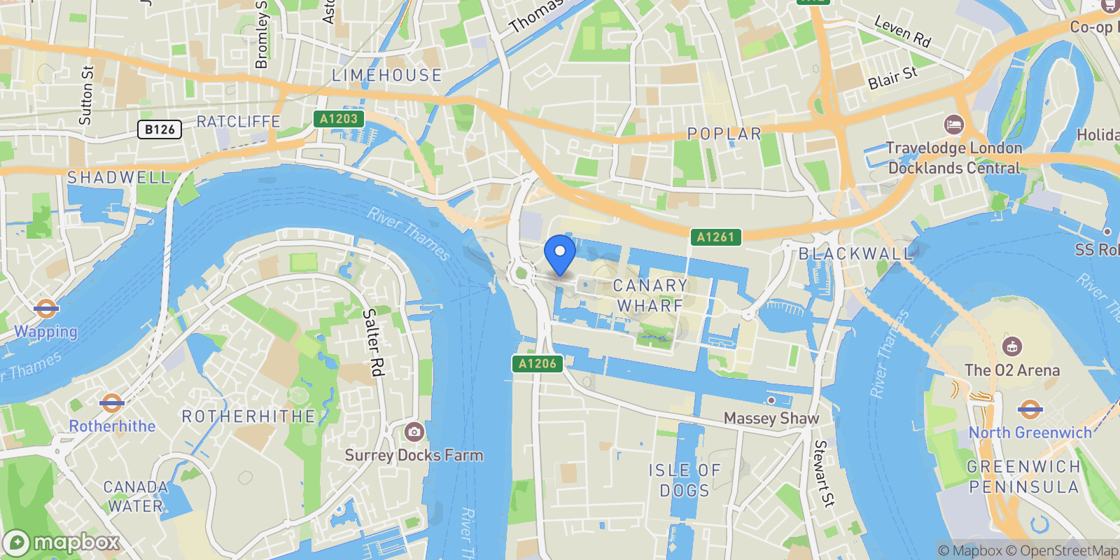 Map showing 1 Merino Gardens, London, England, United Kingdom.
