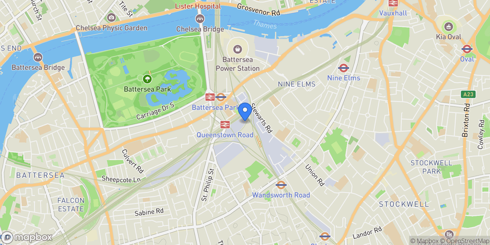 Map showing New Mill Road, London, England, United Kingdom.