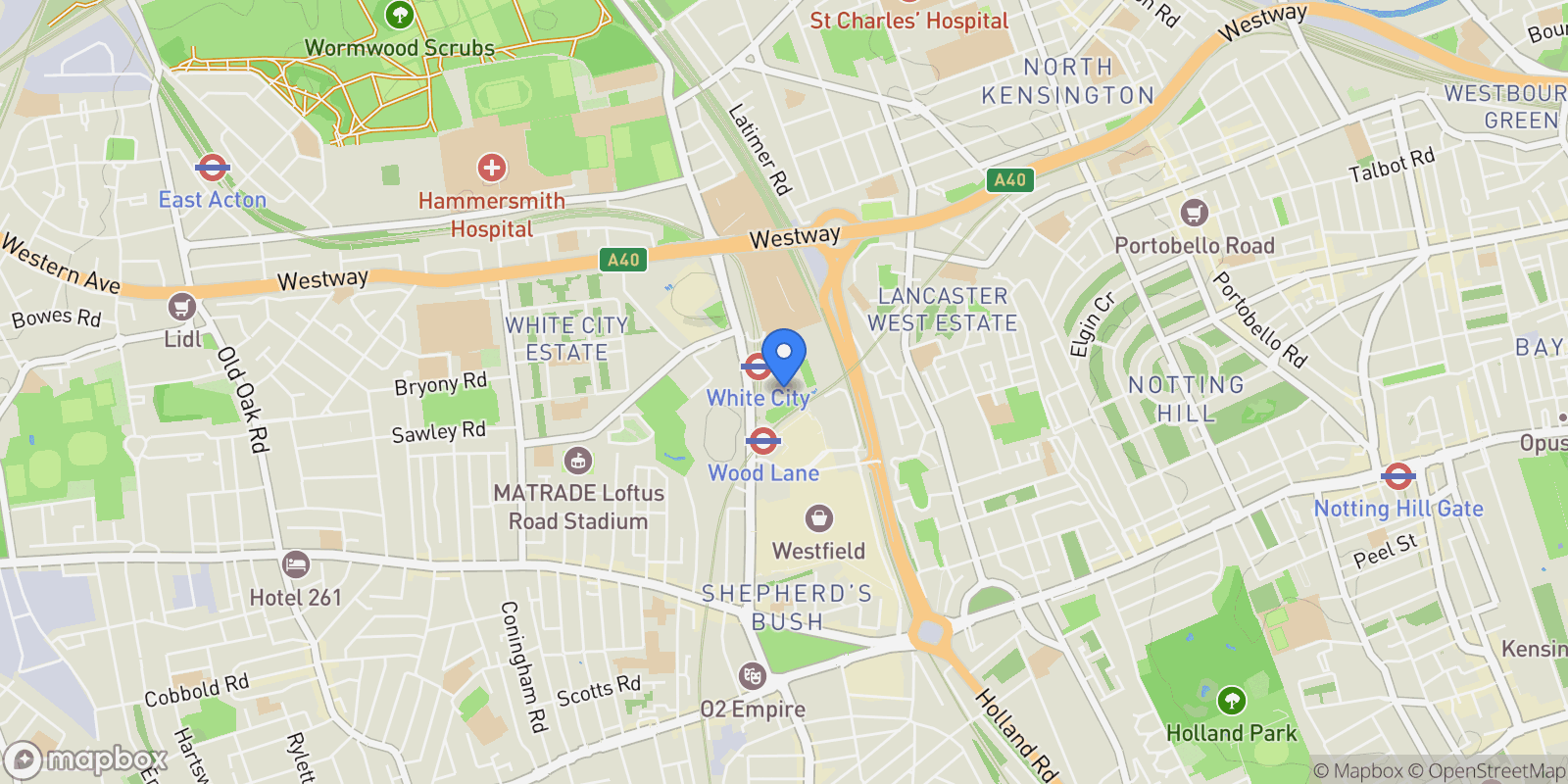 Map showing Cassini Tower,, , W12, London, England, United Kingdom.