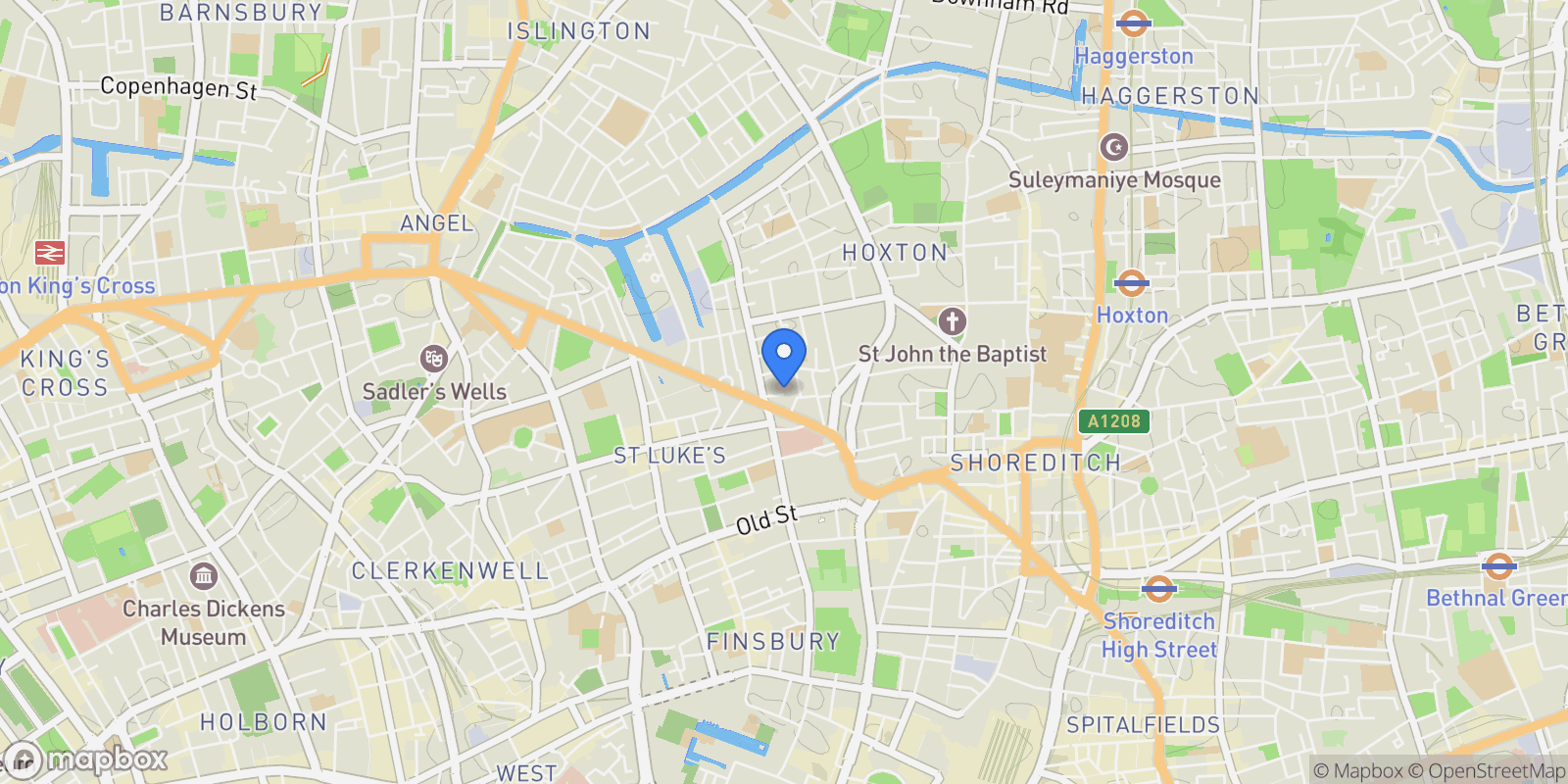 Map showing 250 City Road, London, England, United Kingdom.