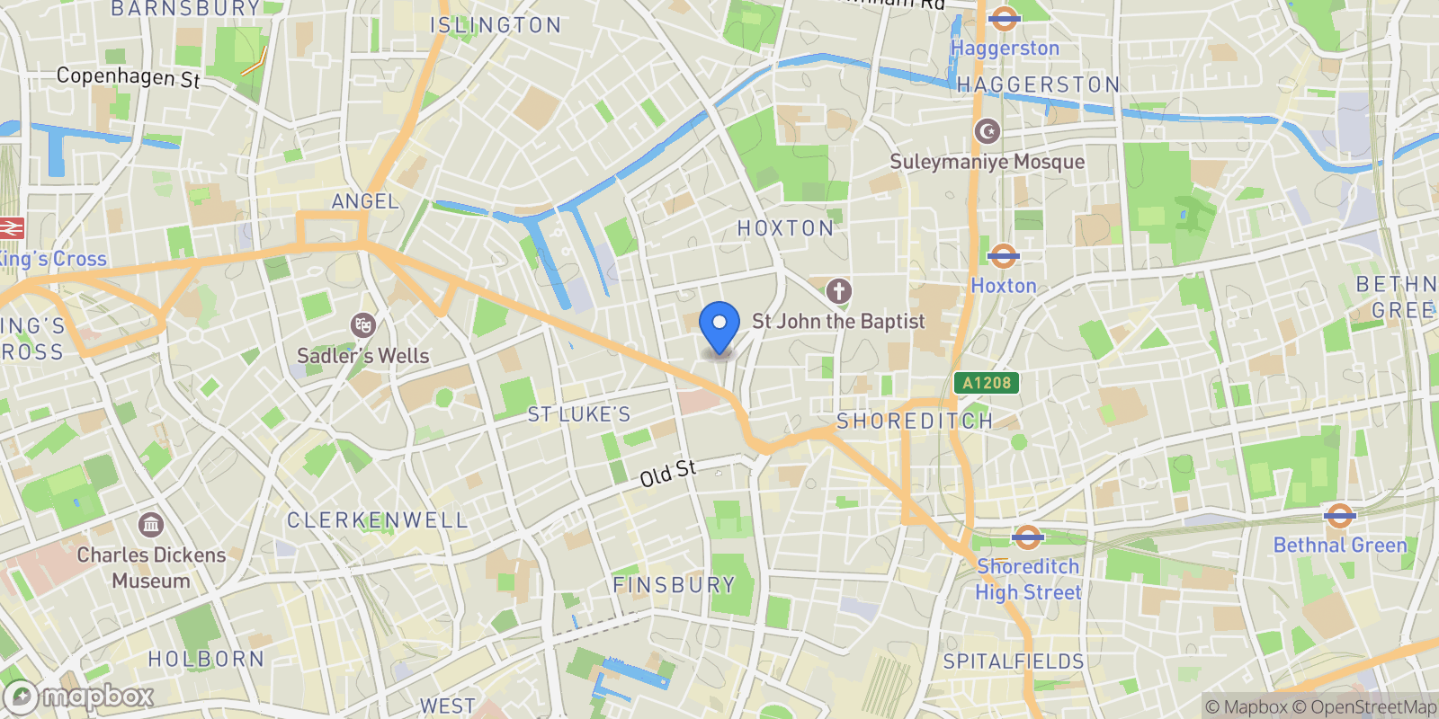 Map showing 250 City Road, London, England, United Kingdom.