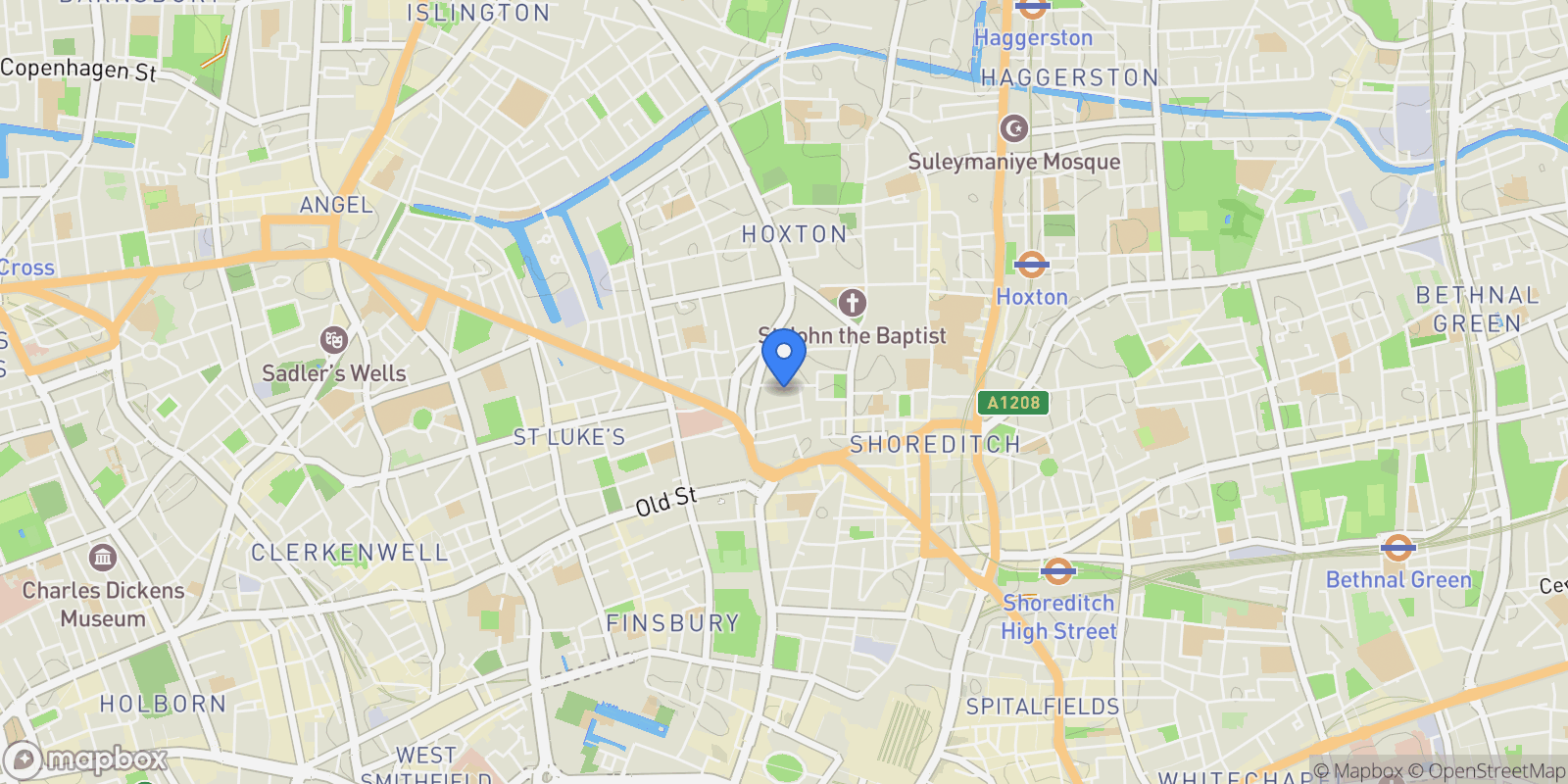 Map showing 250 City Road, London, England, United Kingdom.