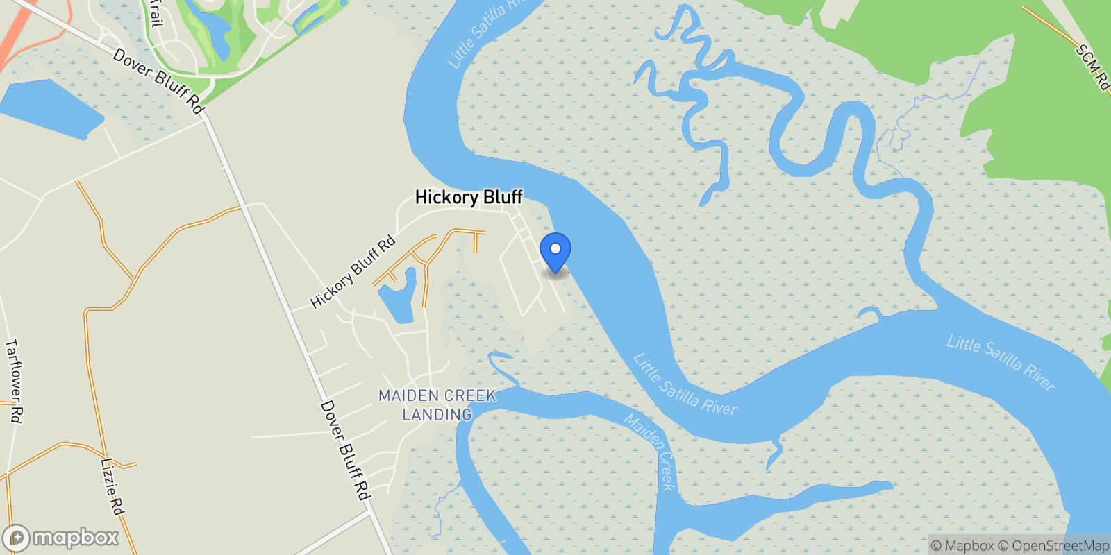 Map showing Waverly, Georgia, United States.