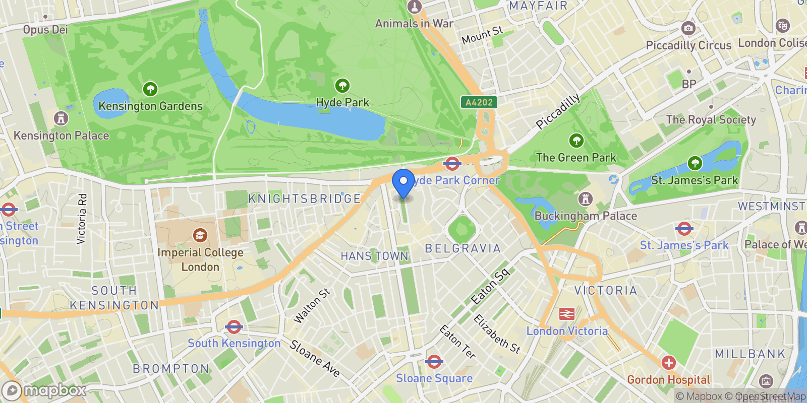 Map showing Park Mansions, London, England, United Kingdom.