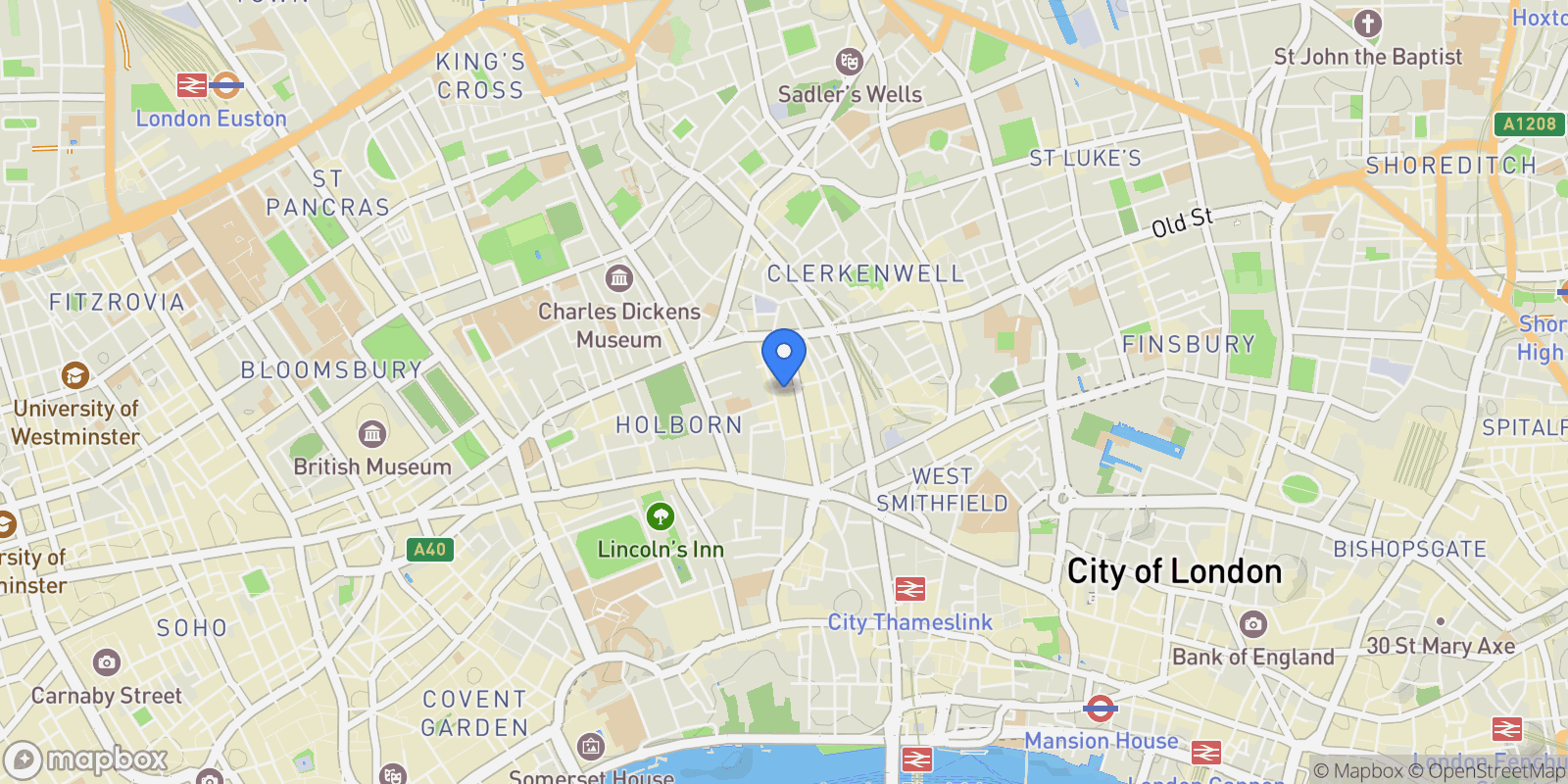 Map showing Postmark, Folio Gardens, London, England, United Kingdom.