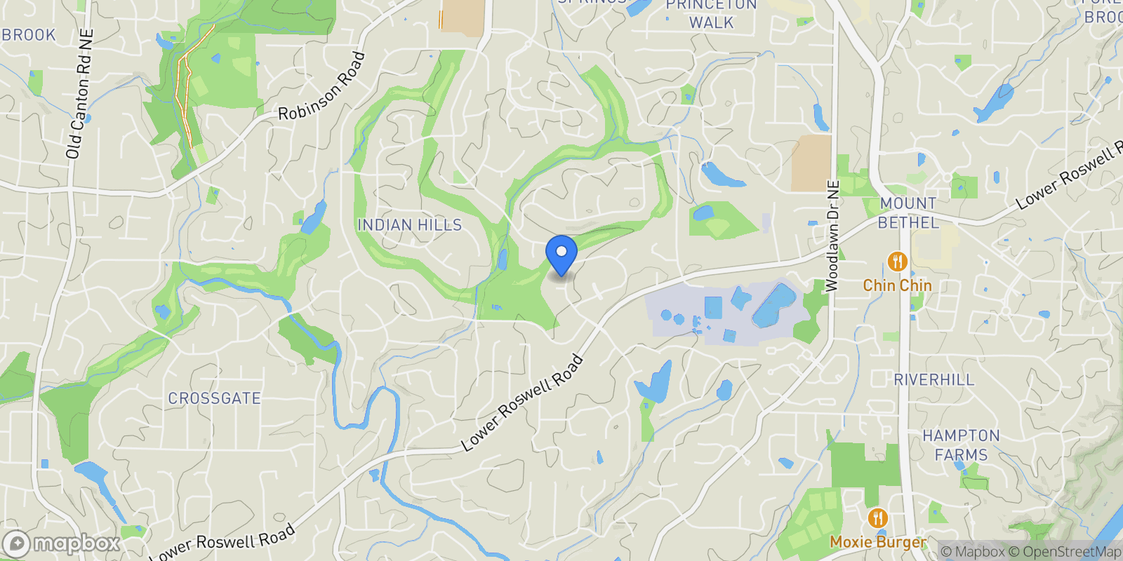 Map showing Marietta, Georgia, United States.