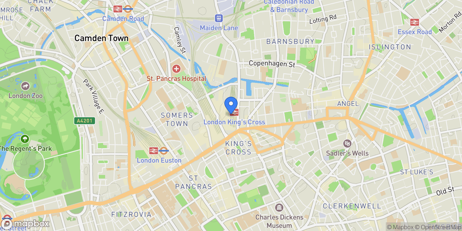 Map showing Grand Central Apartments, , NW1, London, England, United Kingdom.