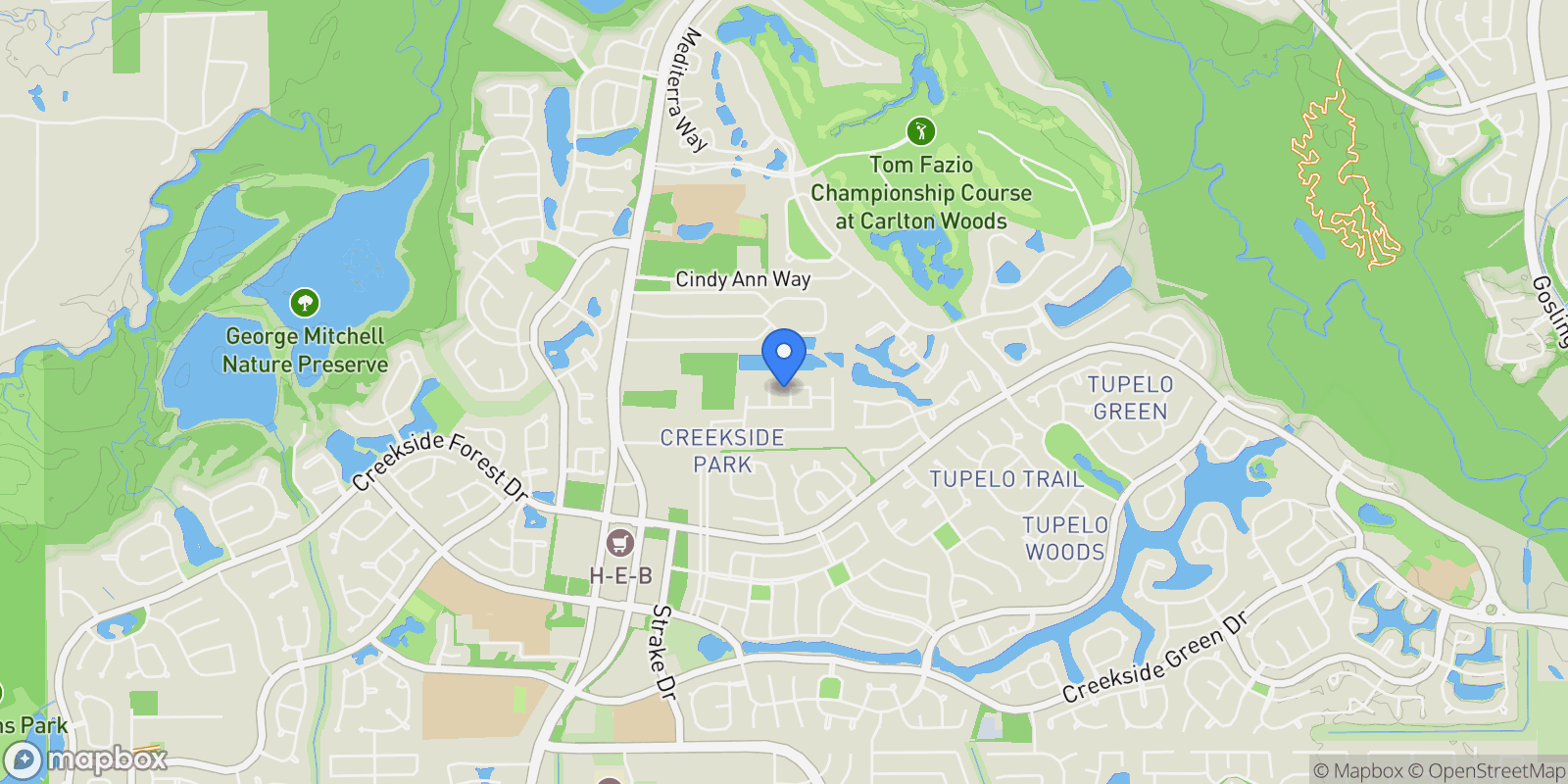 Map showing 26915 Southwick Valley Lane, The Woodlands, TX 77389, Spring, Texas, United States.