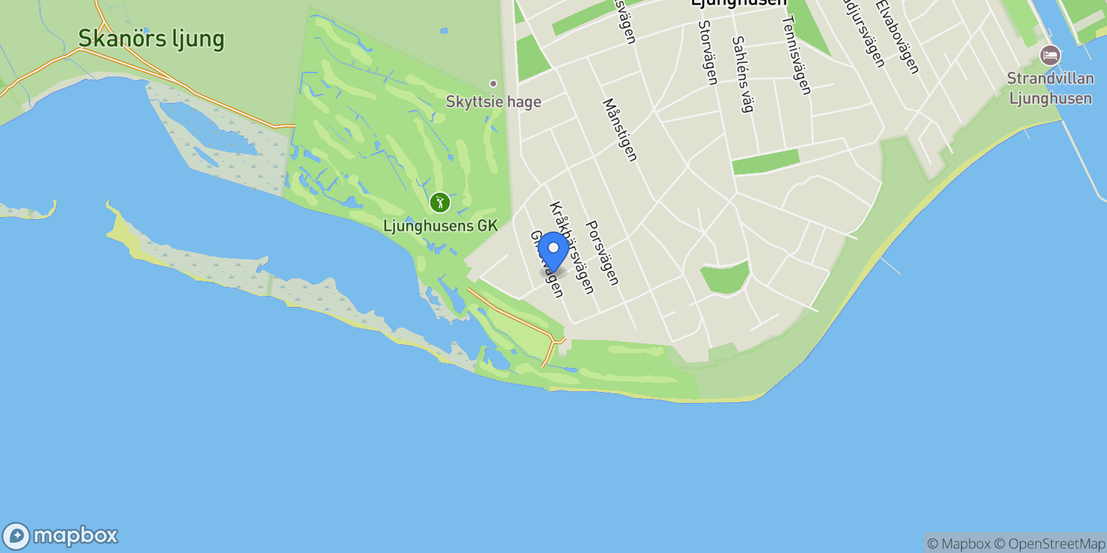 Map showing Ginstvägen, 236 42 Höllviken, Sweden, Höllviken, Skåne County, Sweden.