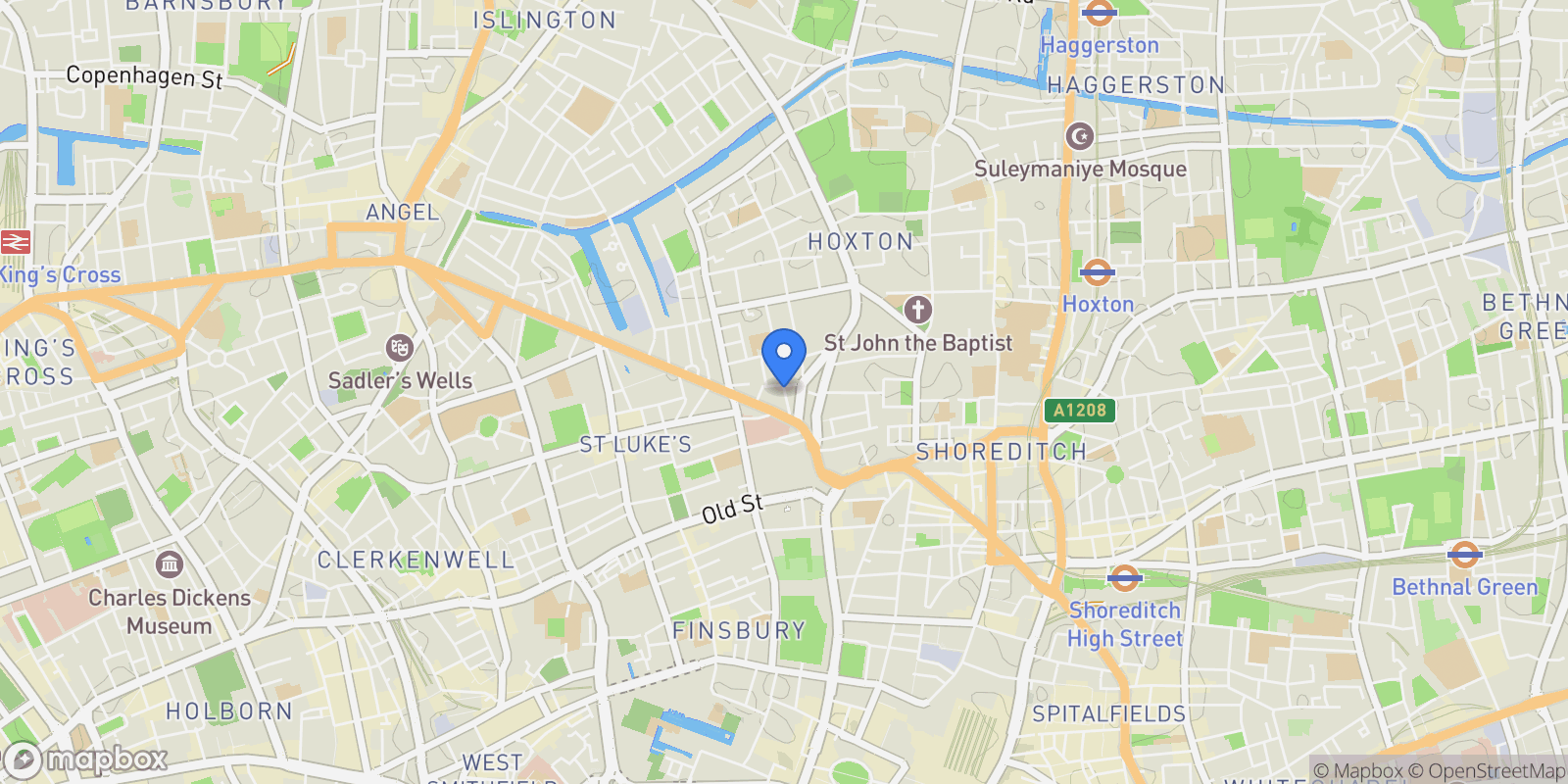 Map showing 145 City Road, London, England, United Kingdom.