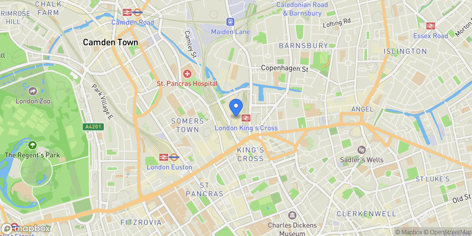 Map showing Capella Building, , N1C, London, England, United Kingdom.
