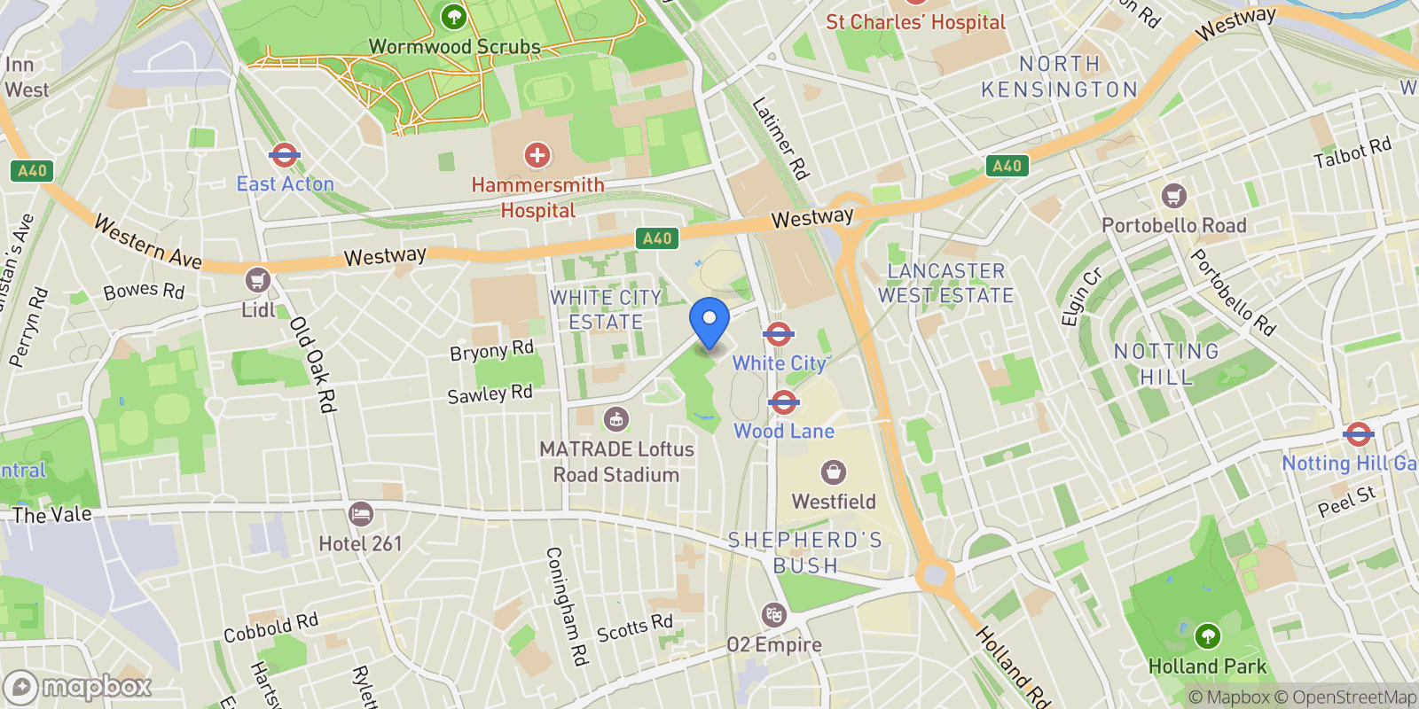 Map showing Cassini Tower, London, England, United Kingdom.