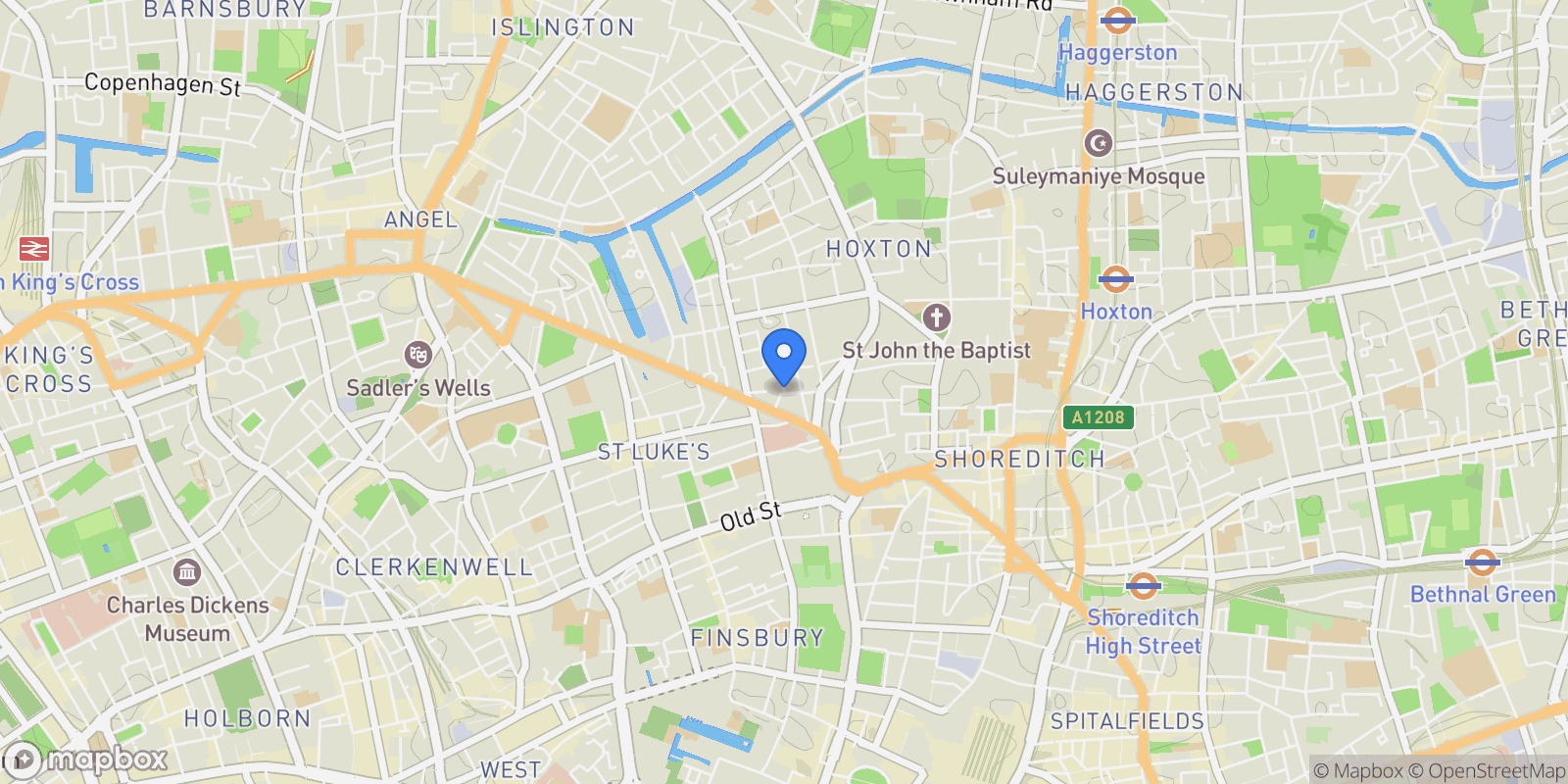 Map showing 250 City Road, London, England, United Kingdom.