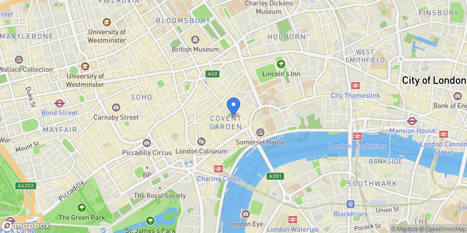 Map showing Milford House, , WC2R, London, England, United Kingdom.