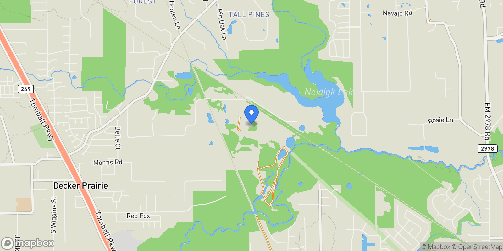 Map showing 1534 Virgie Community Road, Magnolia, TX 77354, Magnolia, Texas, United States.