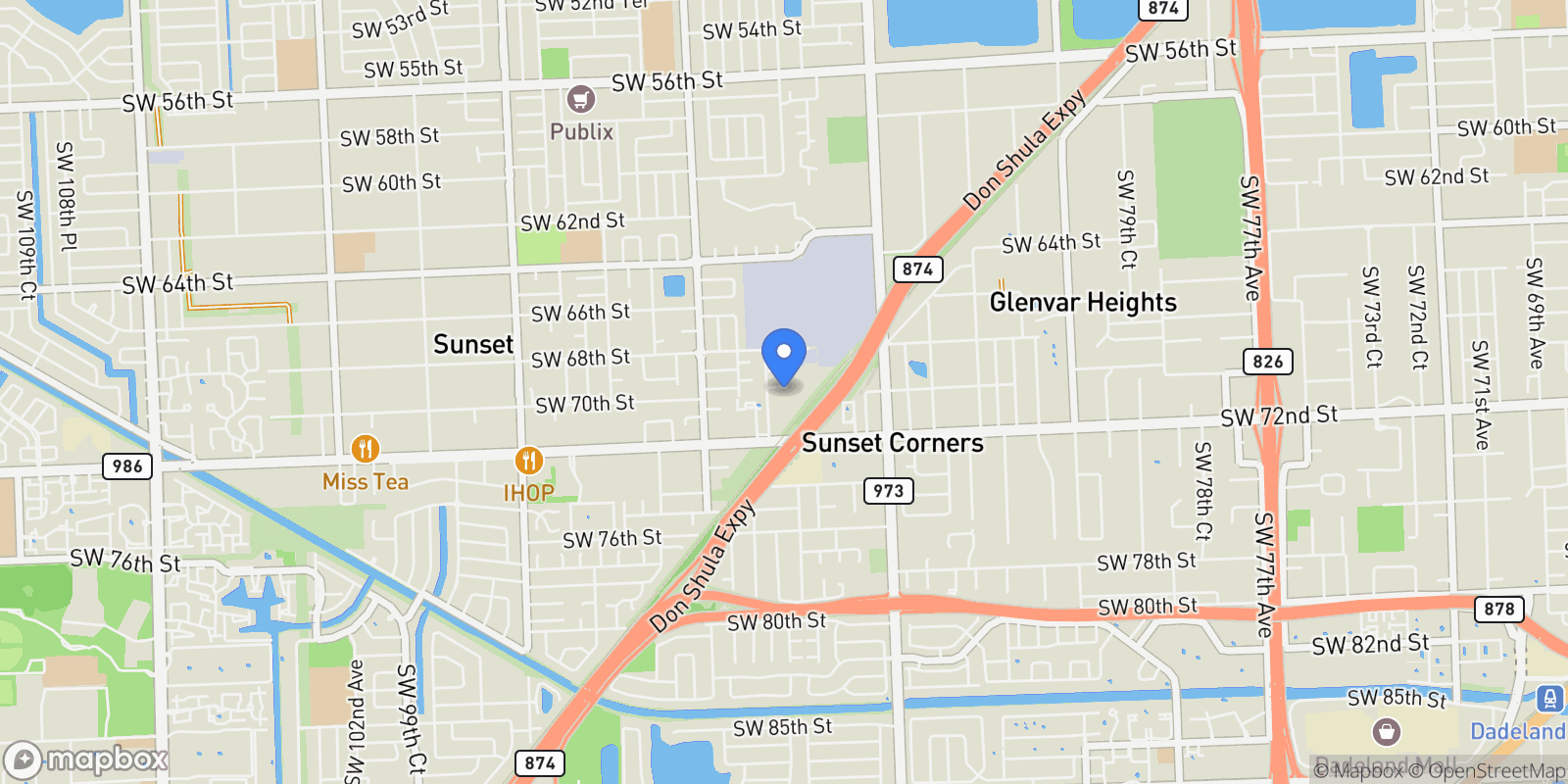 Map showing 8904 SW 69th Ter, Miami, Florida, United States.