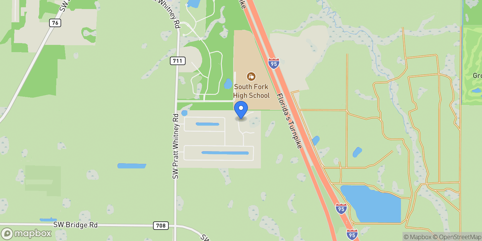 Map showing 11013 SW Redwing Drive , Stuart, FL 34997, Stuart, Florida, United States.
