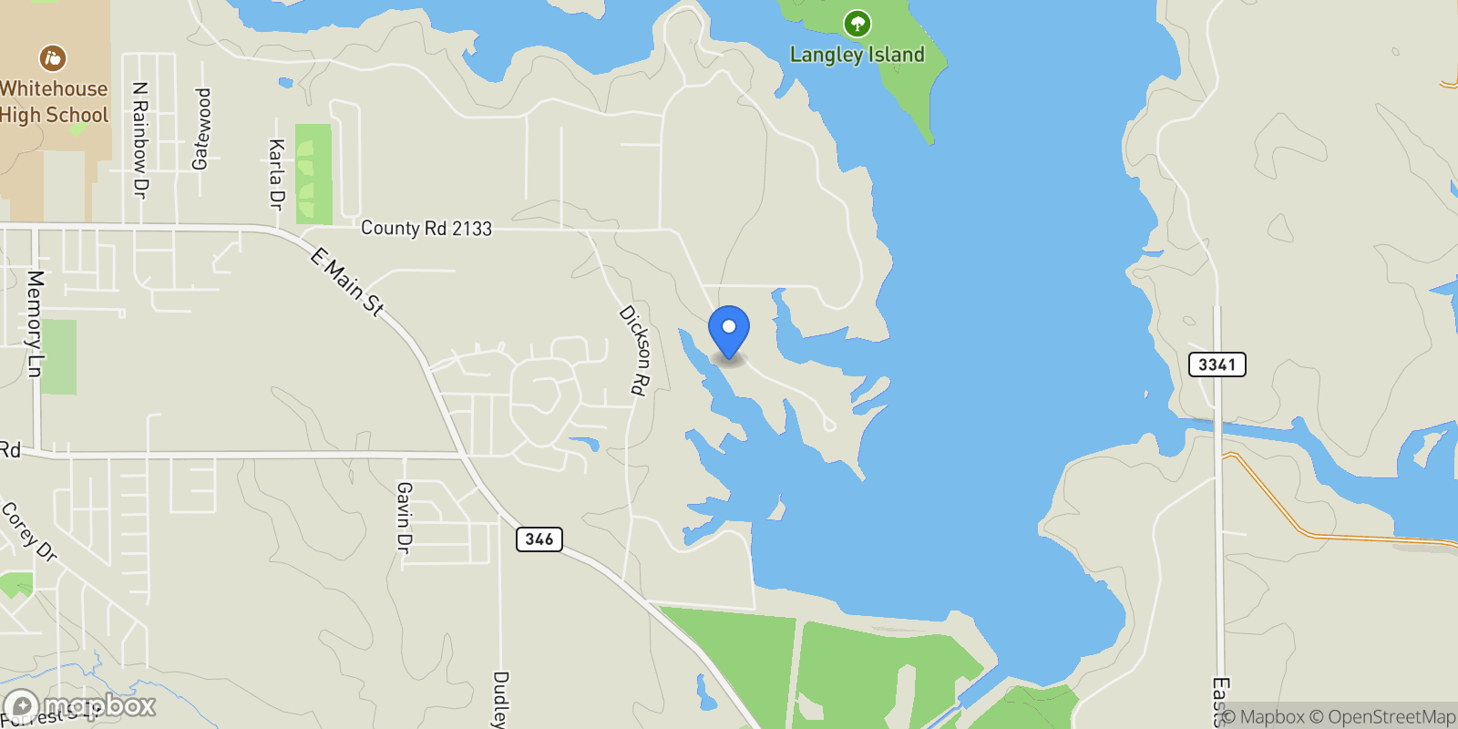 Map showing 17654 SOUTHPOINT RD., Whitehouse, TX 75791, Whitehouse, Texas, United States.
