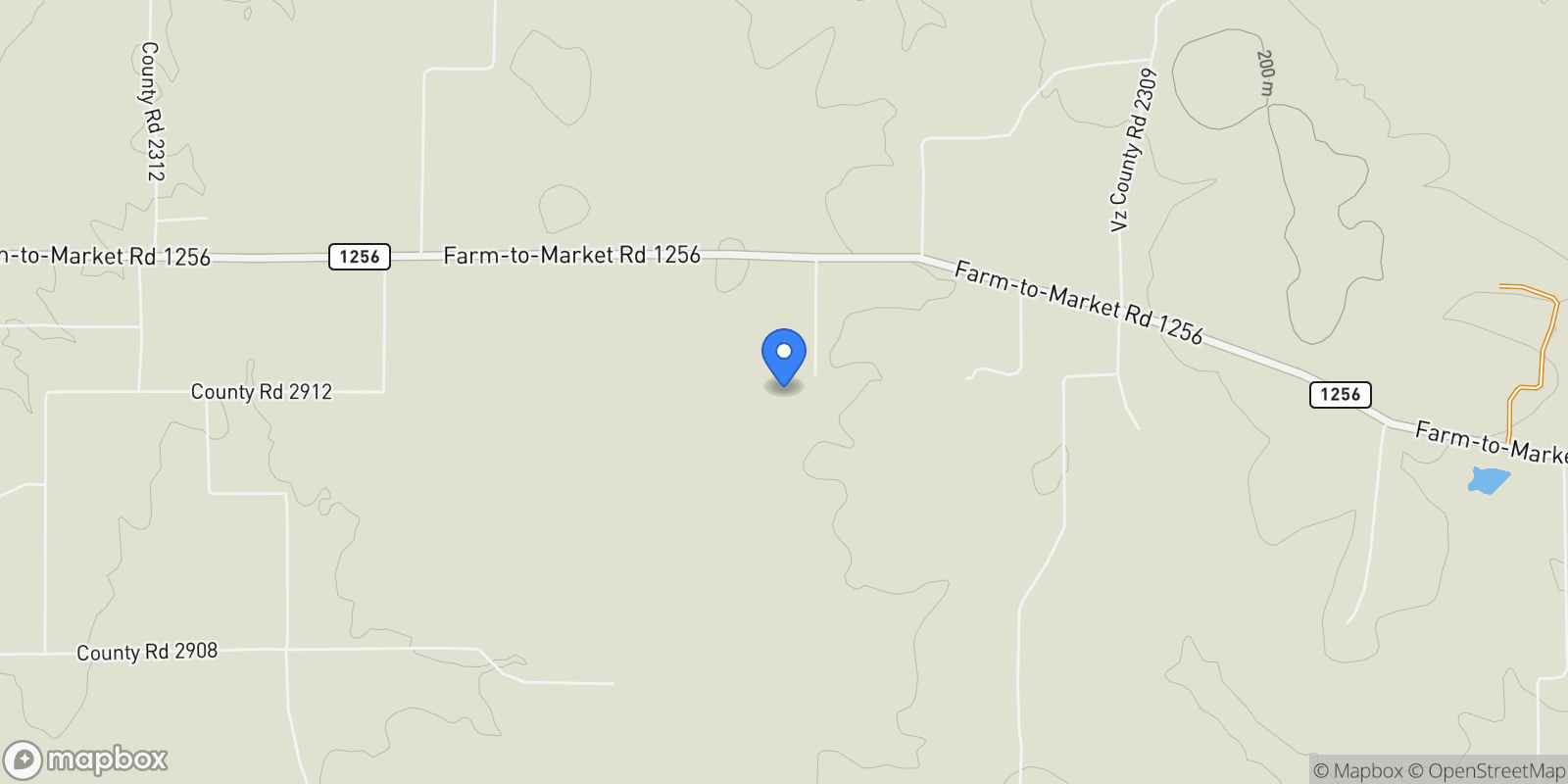 Map showing 10781 County Road 2913, Eustace, TX 75124, Eustace, Texas, United States.