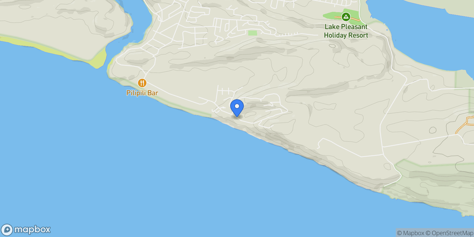 Map showing 28 28 Dover Street, Cola Beach, Sedgefield, SOUTH AFRICA, Sedgefield, Western Cape, South Africa.