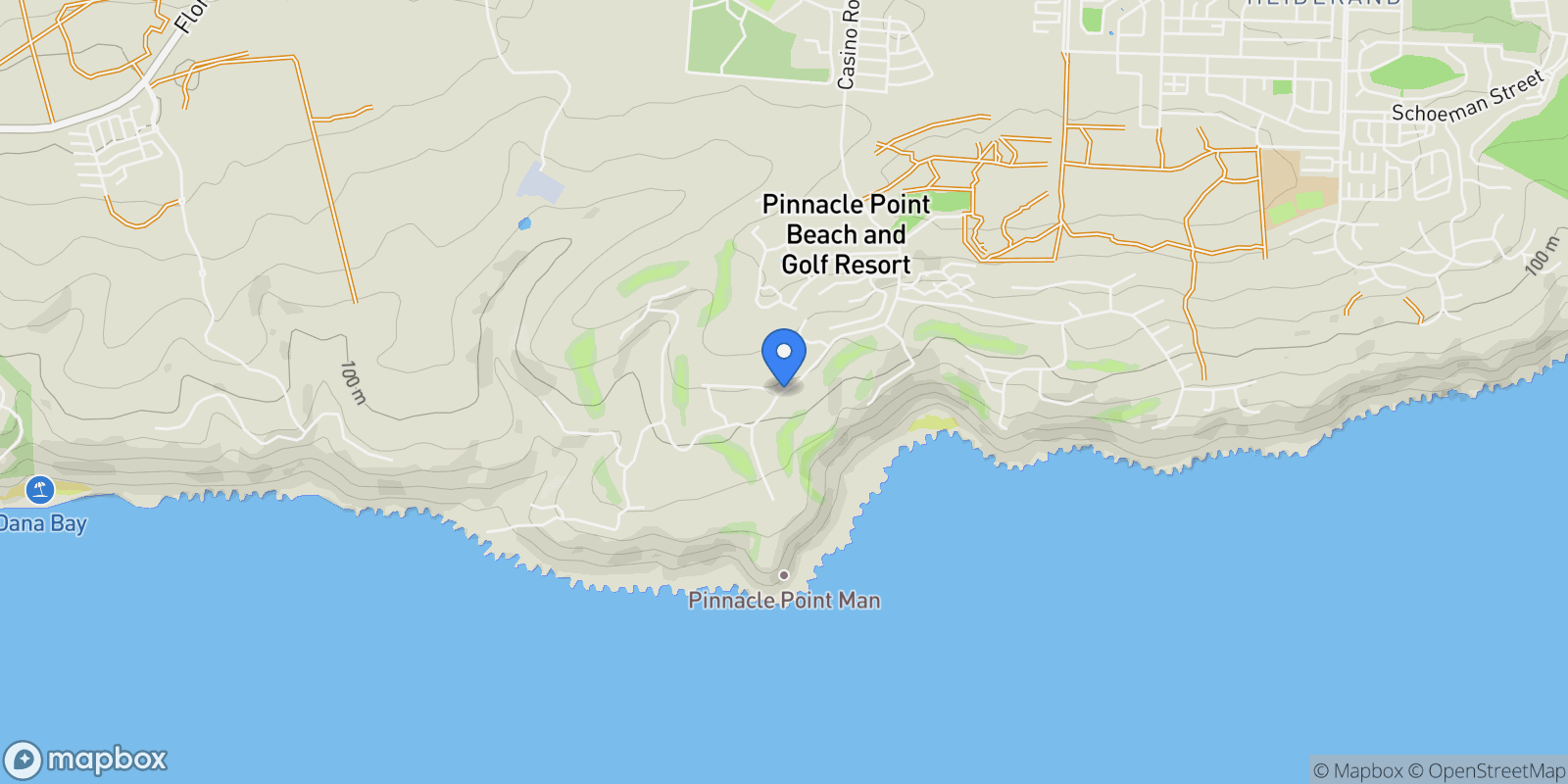 Map showing 265 Pinnacle Drive, Pinnacle Point Golf Estate, Mossel Bay, SOUTH AFRICA, Mossel Bay, Western Cape, South Africa.