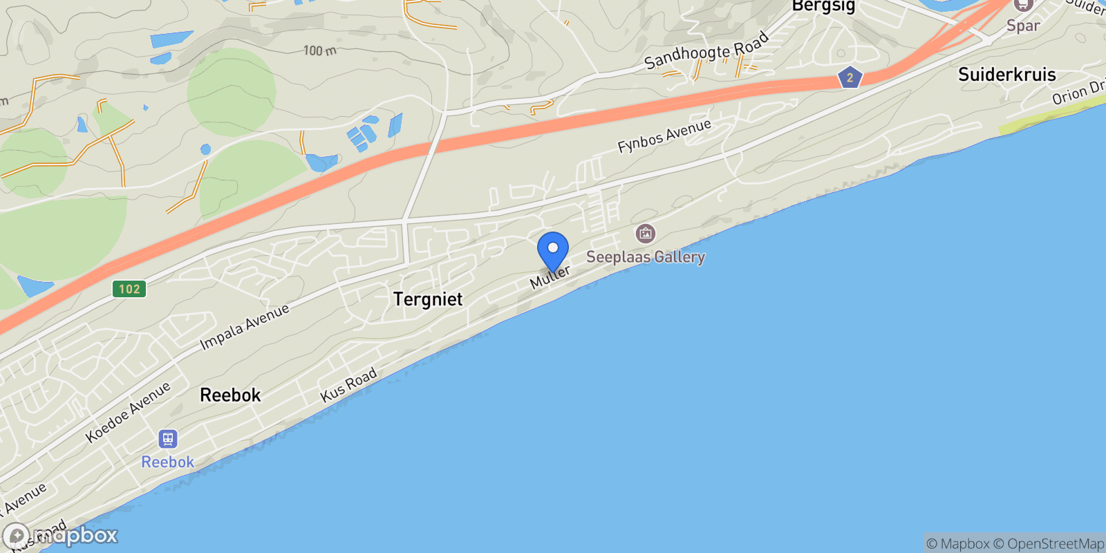 Map showing 199 Muller Street, Tergniet, Groot Brakrivier, SOUTH AFRICA, Tergniet, Western Cape, South Africa.