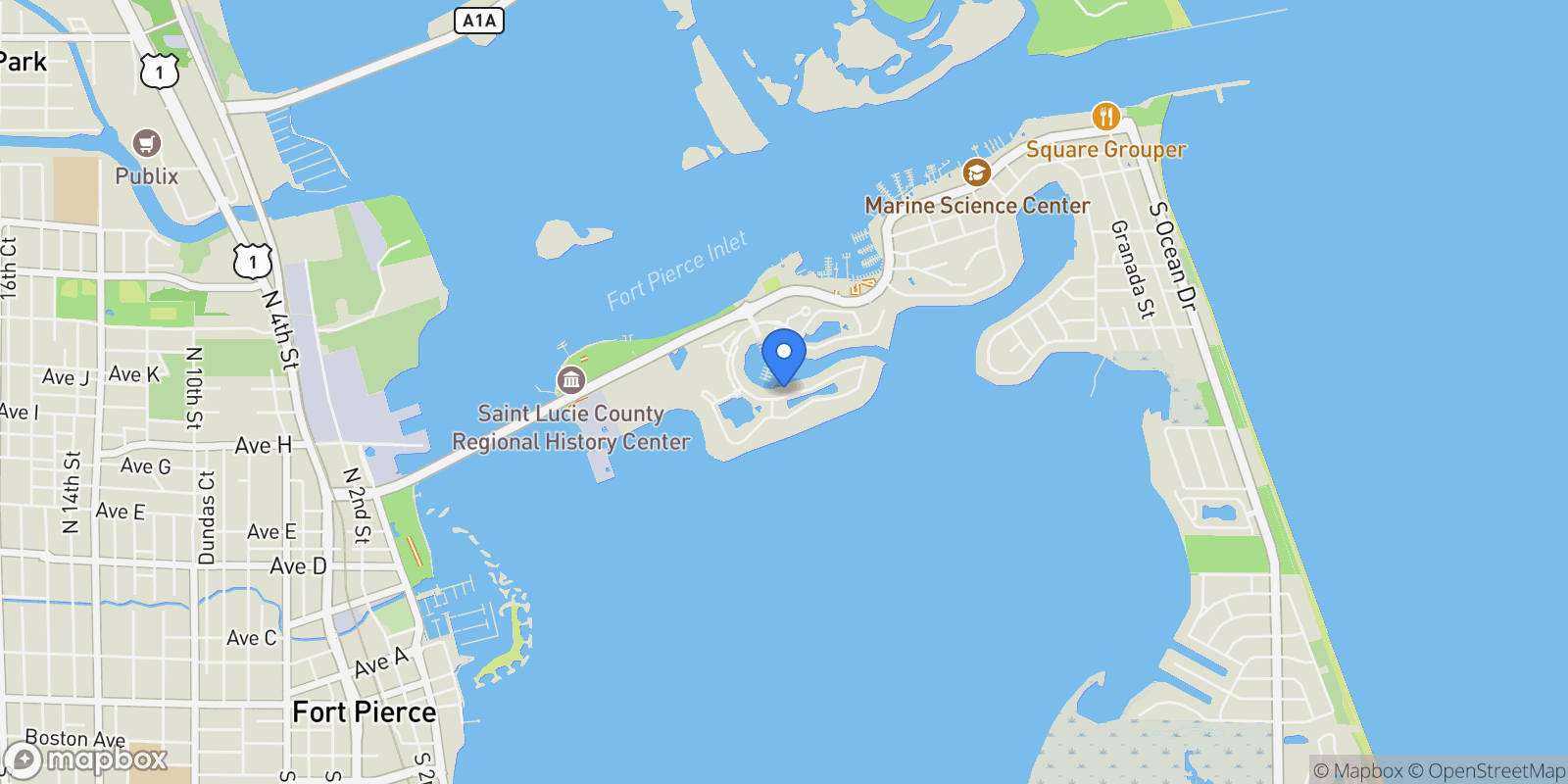 Map showing 36 Harbour Isle Drive W Unit# 4, Fort Pierce, FL 34949, Fort Pierce, Florida, United States.