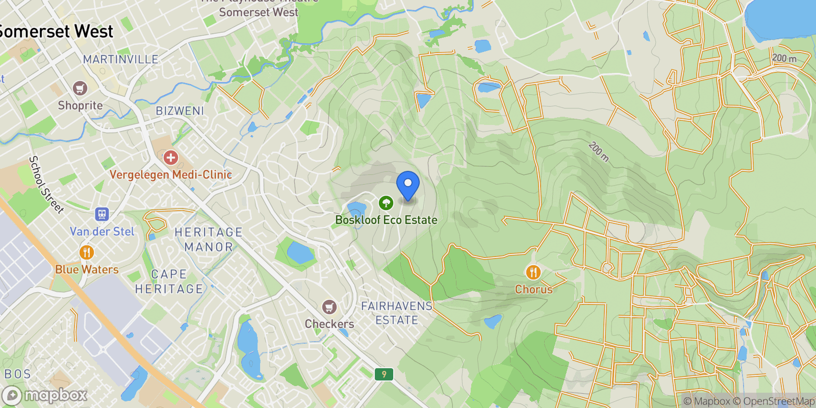 Map showing 58 Granite Avenue, Cape Town, Western Cape, South Africa.