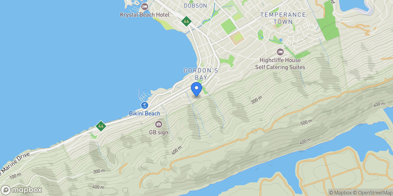 Map showing 9 Valley Cul De Sac, Cape Town, Western Cape, South Africa.