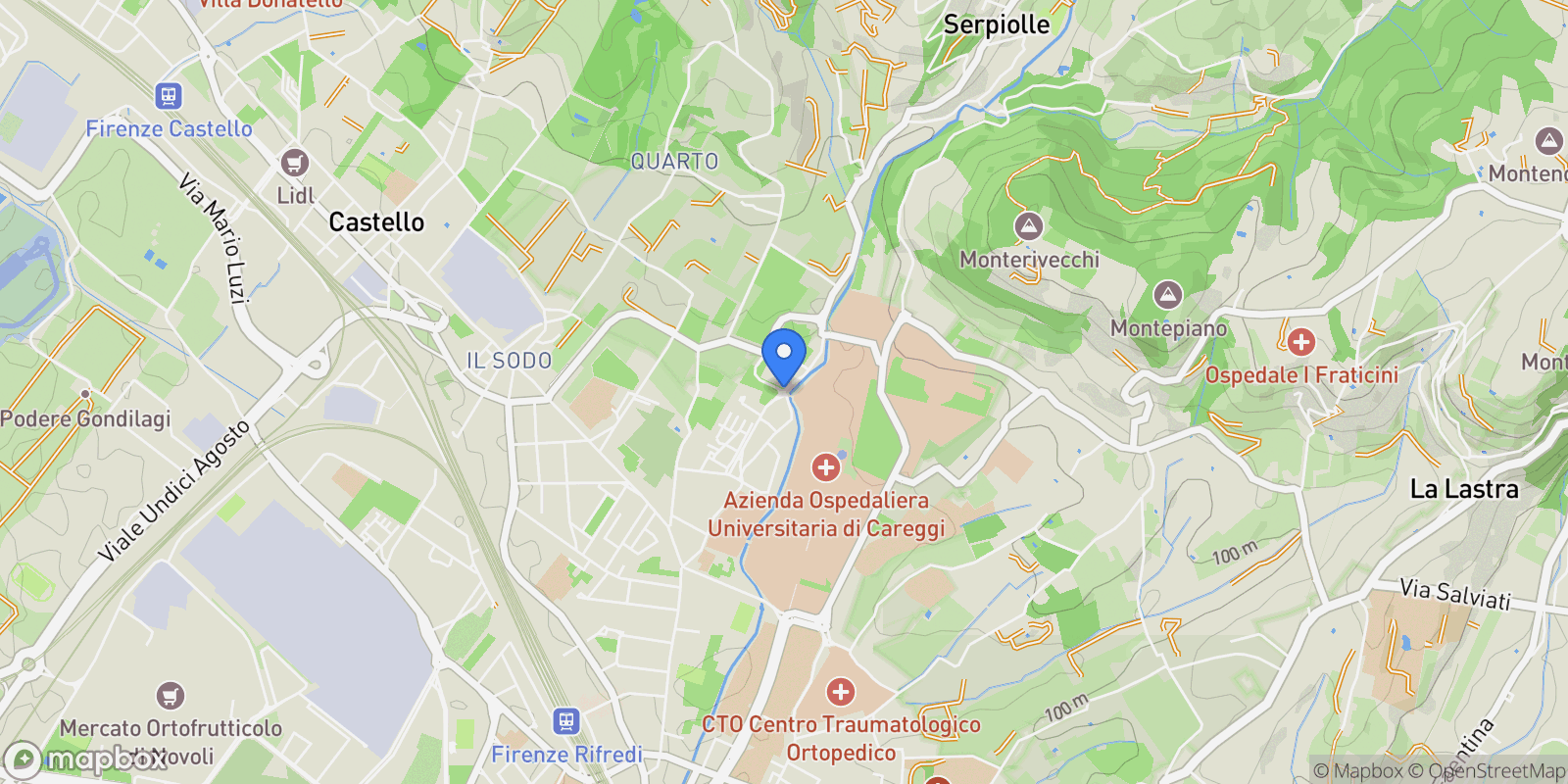 Map showing Via delle Gore, 50141 Firenze FI, Italy, Florence, Tuscany, Italy.